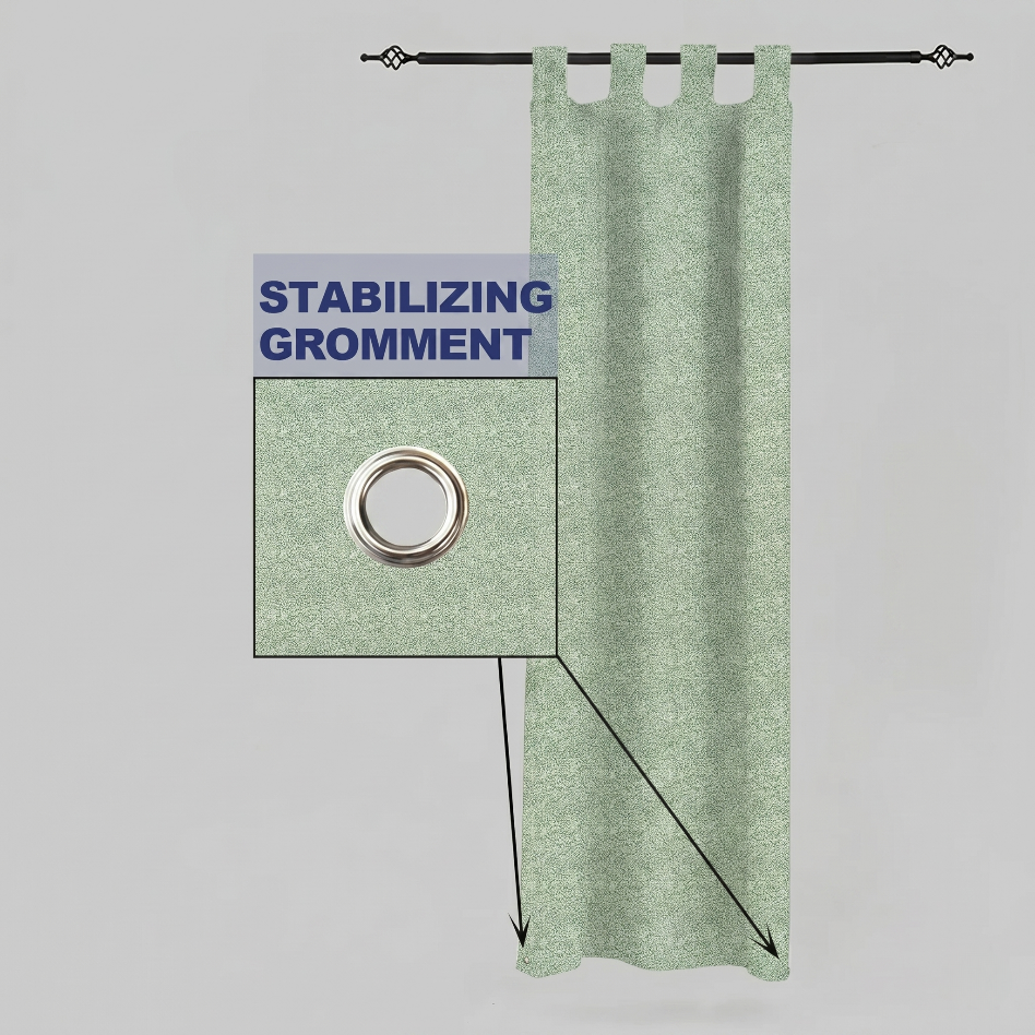 PENGI Outdoor Curtains Waterproof - Desert Frosty Green