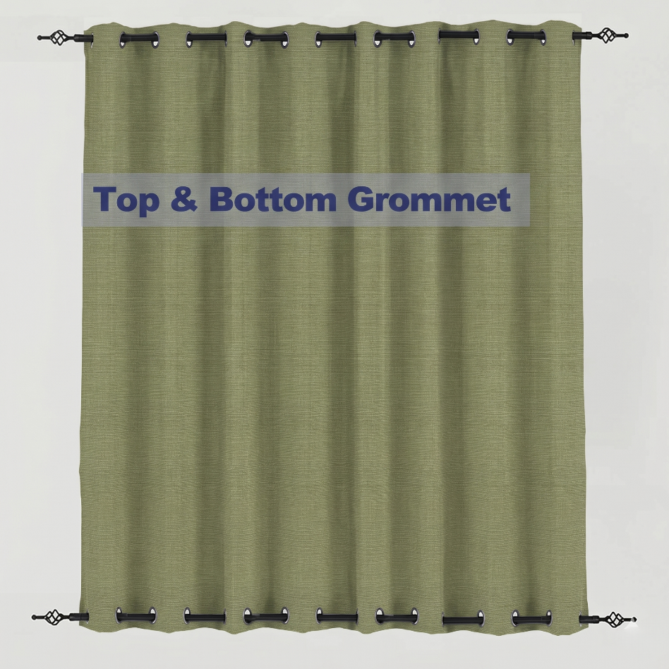 PENGI Outdoor Curtains Waterproof - Bamboo Gray Green