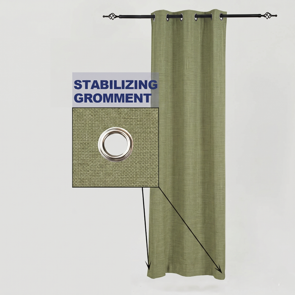 PENGI Outdoor Curtains Waterproof - Bamboo Gray Green
