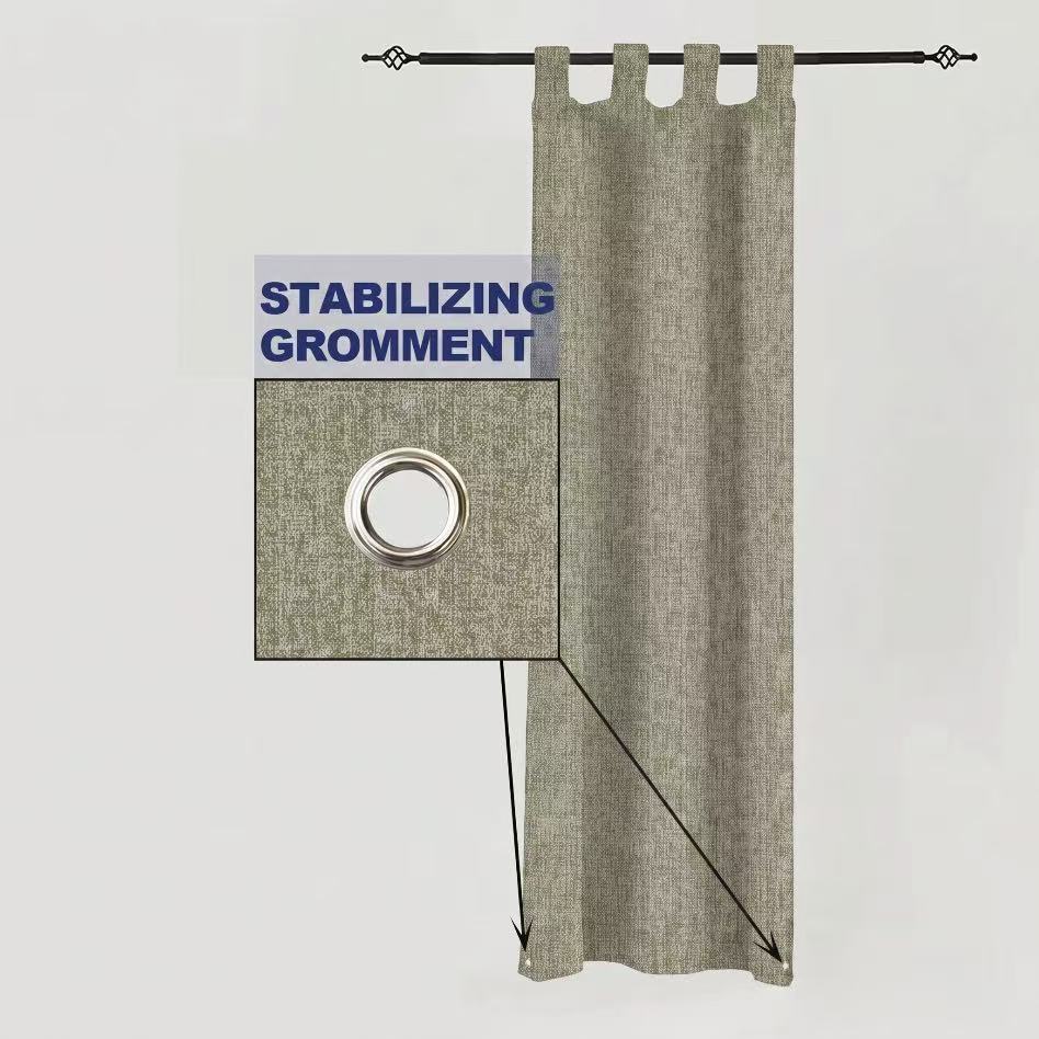 PENGI Outdoor Curtains Waterproof - Scenery Warm Sand
