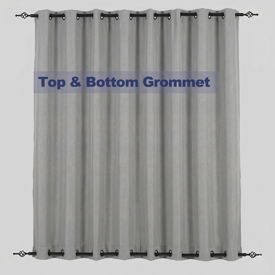 PENGI Outdoor Curtains Waterproof - Point Star Gray