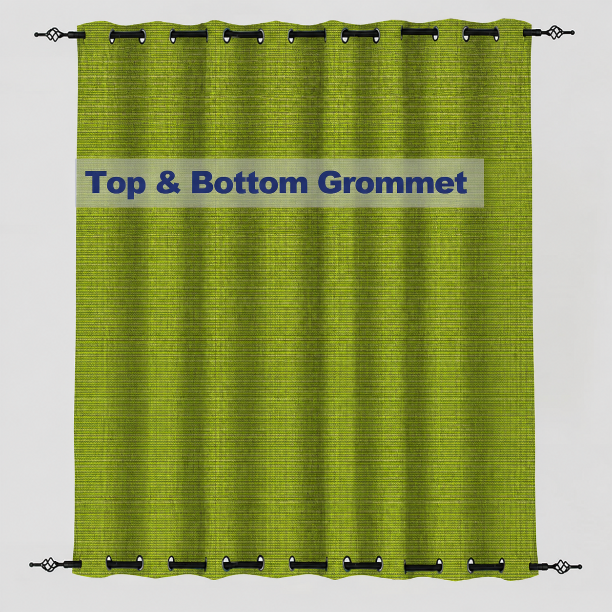 PENGI Outdoor Curtains Waterproof - Bamboo Moss Green