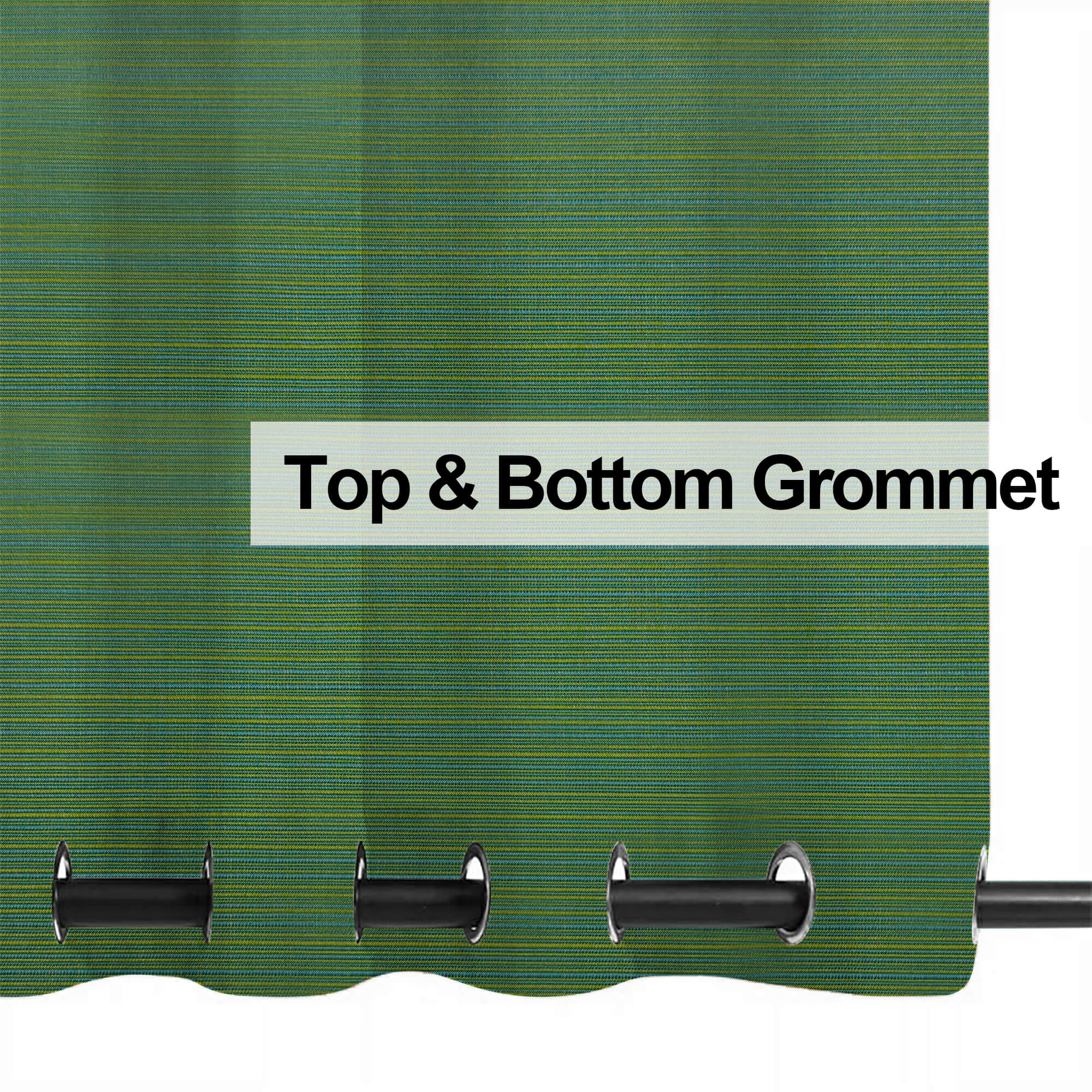 PENGI Outdoor Curtains Waterproof - Bamboo Dusty Green