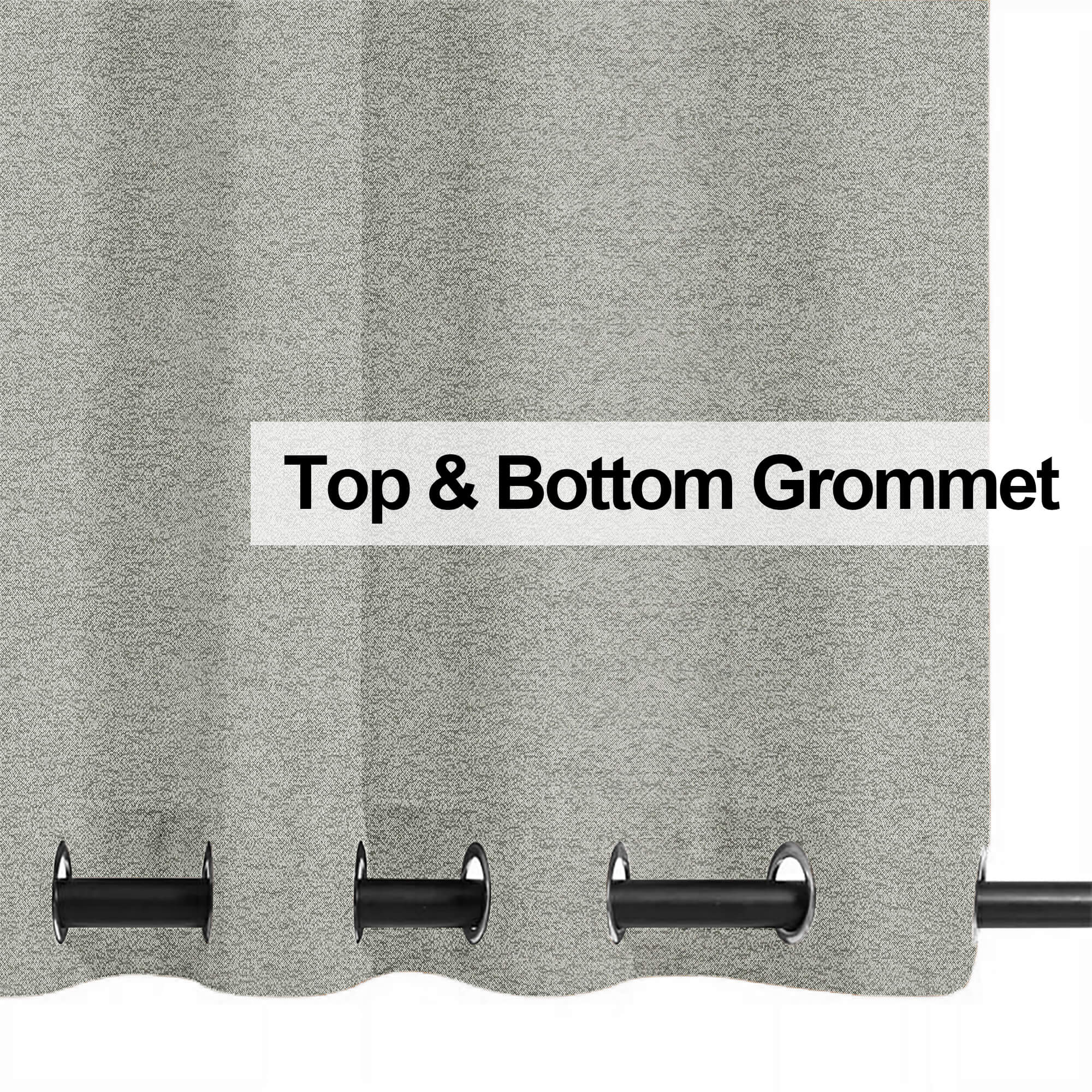 PENGI Outdoor Curtains Waterproof - Desert Star Light Gray