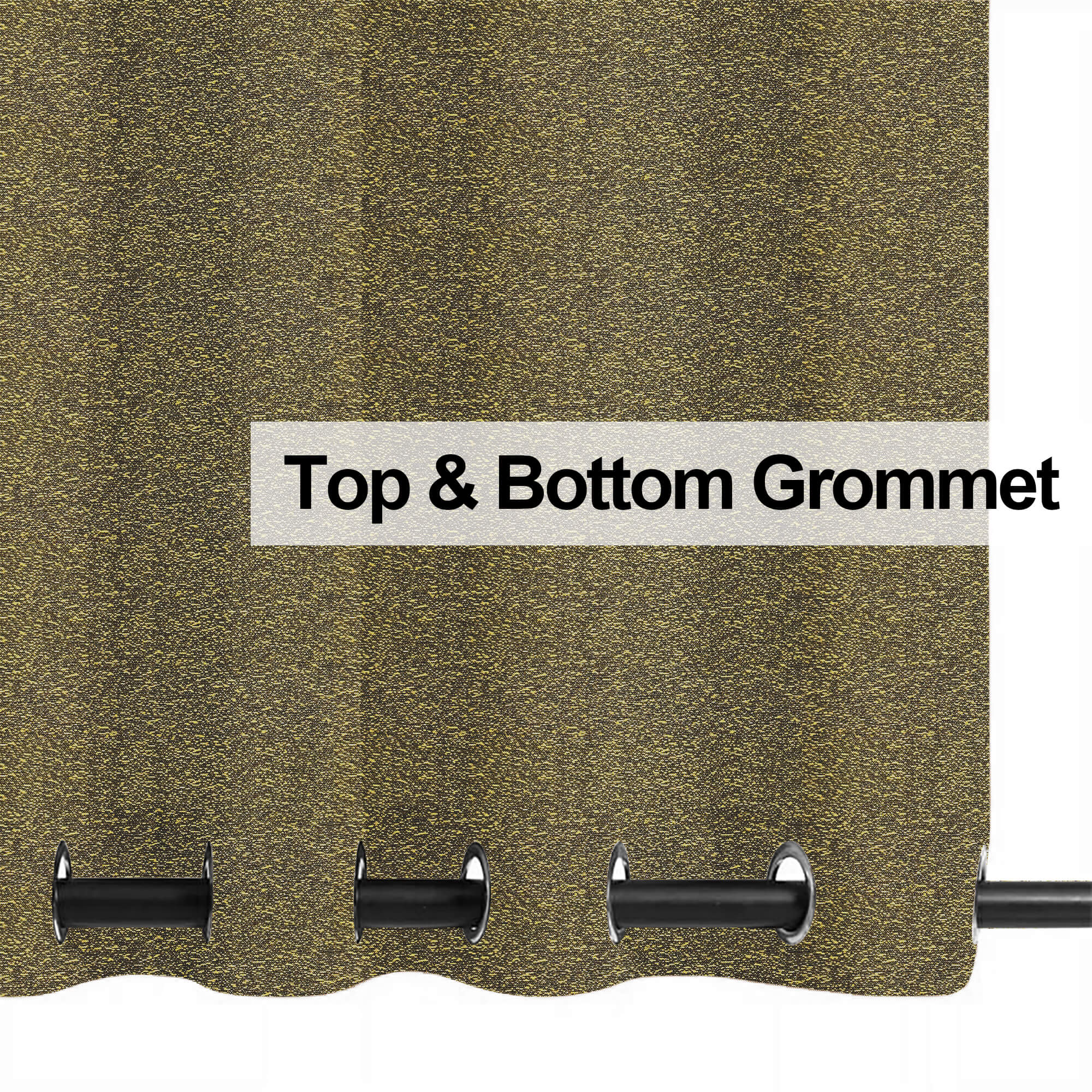 PENGI Outdoor Curtains Waterproof - Desert Brown Gold