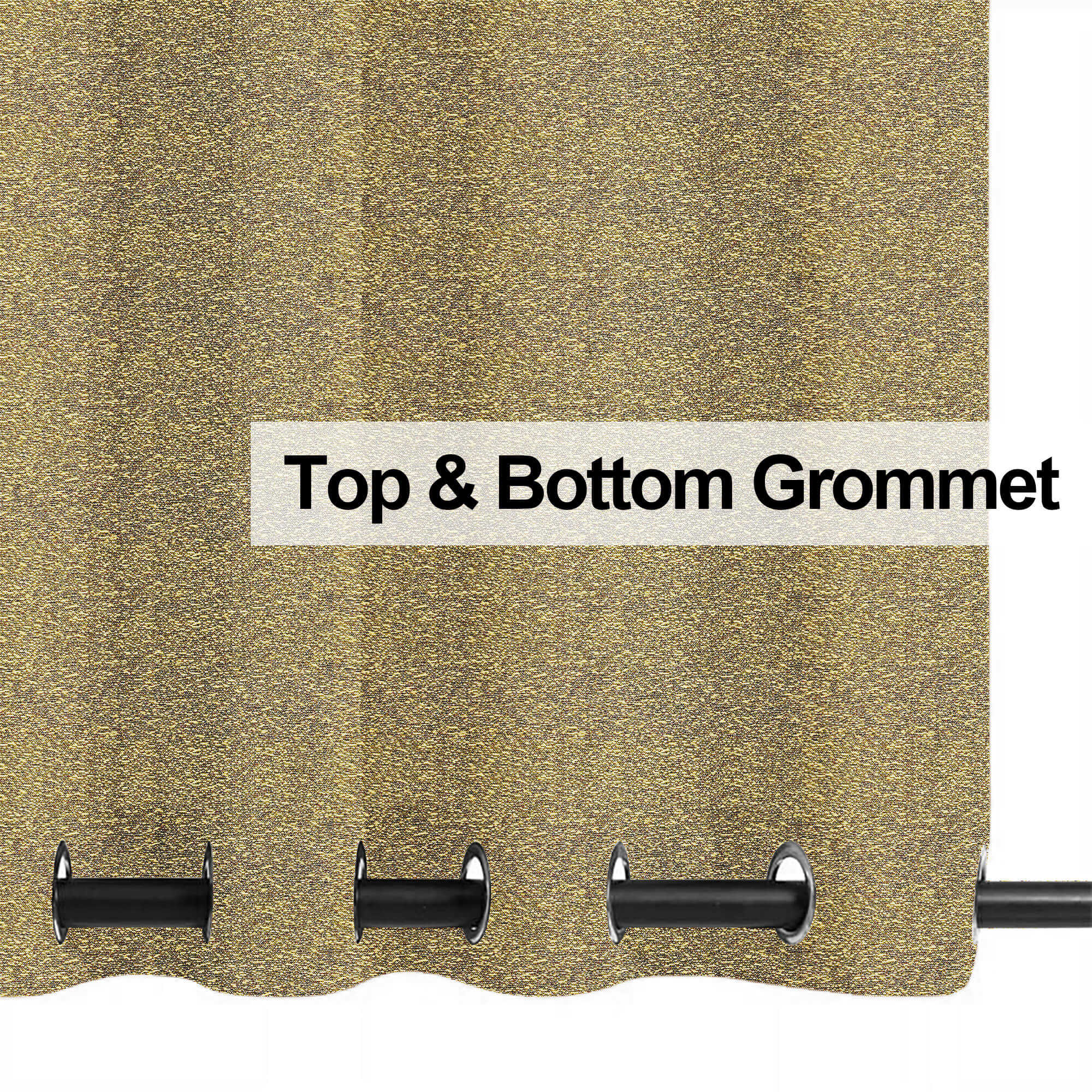 PENGI Outdoor Curtains Waterproof - Desert Golden Haze