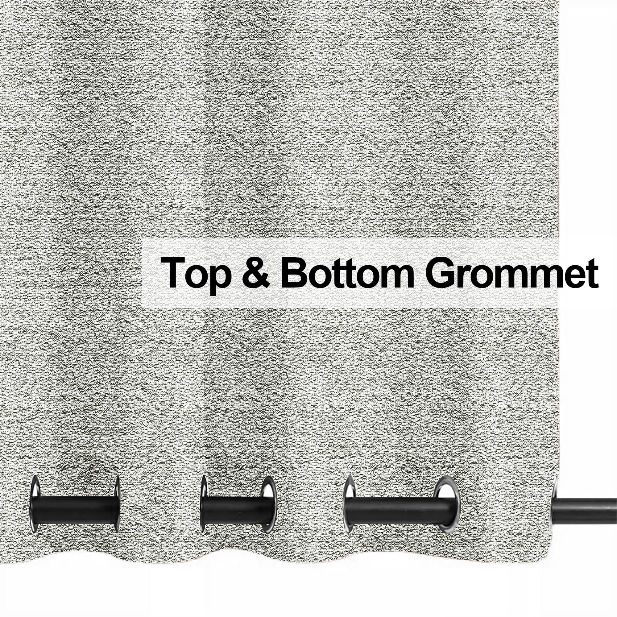 PENGI Outdoor Curtains Waterproof - Desert Black and White