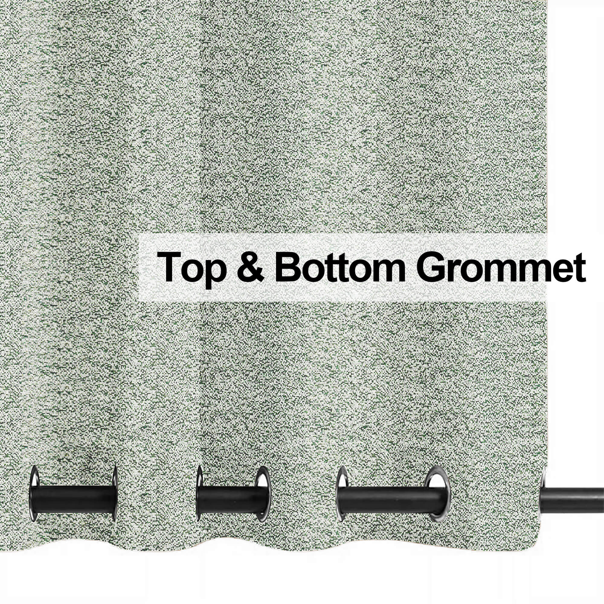 PENGI Outdoor Curtains Waterproof - Desert Frosty Green