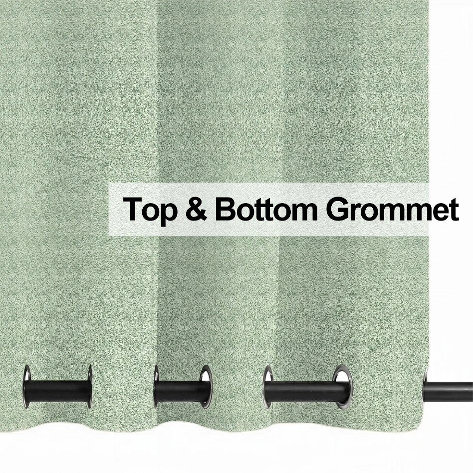 PENGI Outdoor Curtains Waterproof - Desert Frosty Green