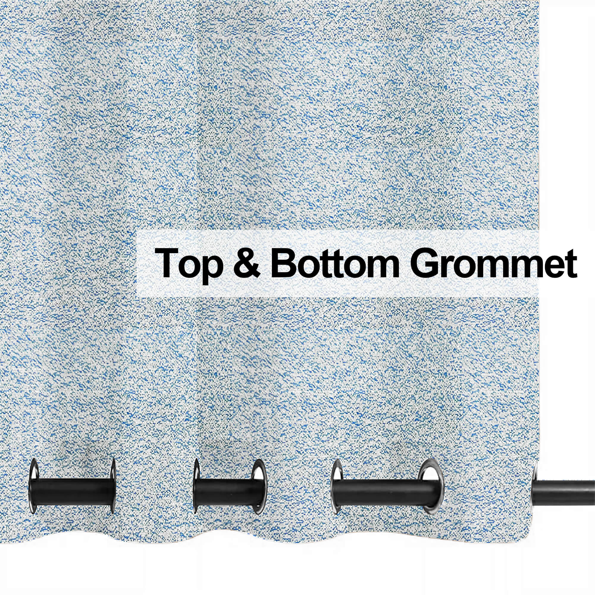 PENGI Outdoor Curtains Waterproof - Desert Crystal Blue