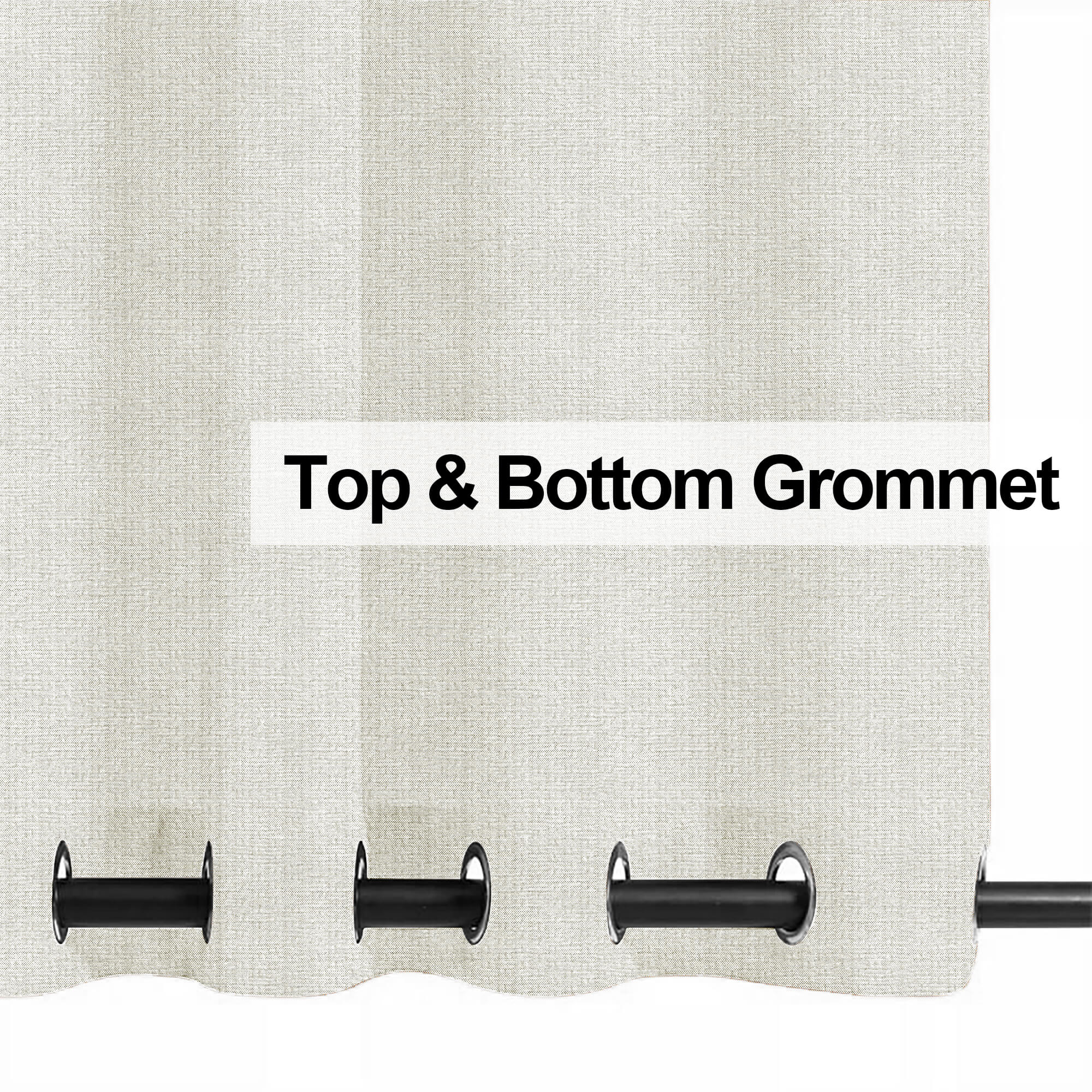 PENGI Outdoor Curtains Waterproof - Desert Milk White