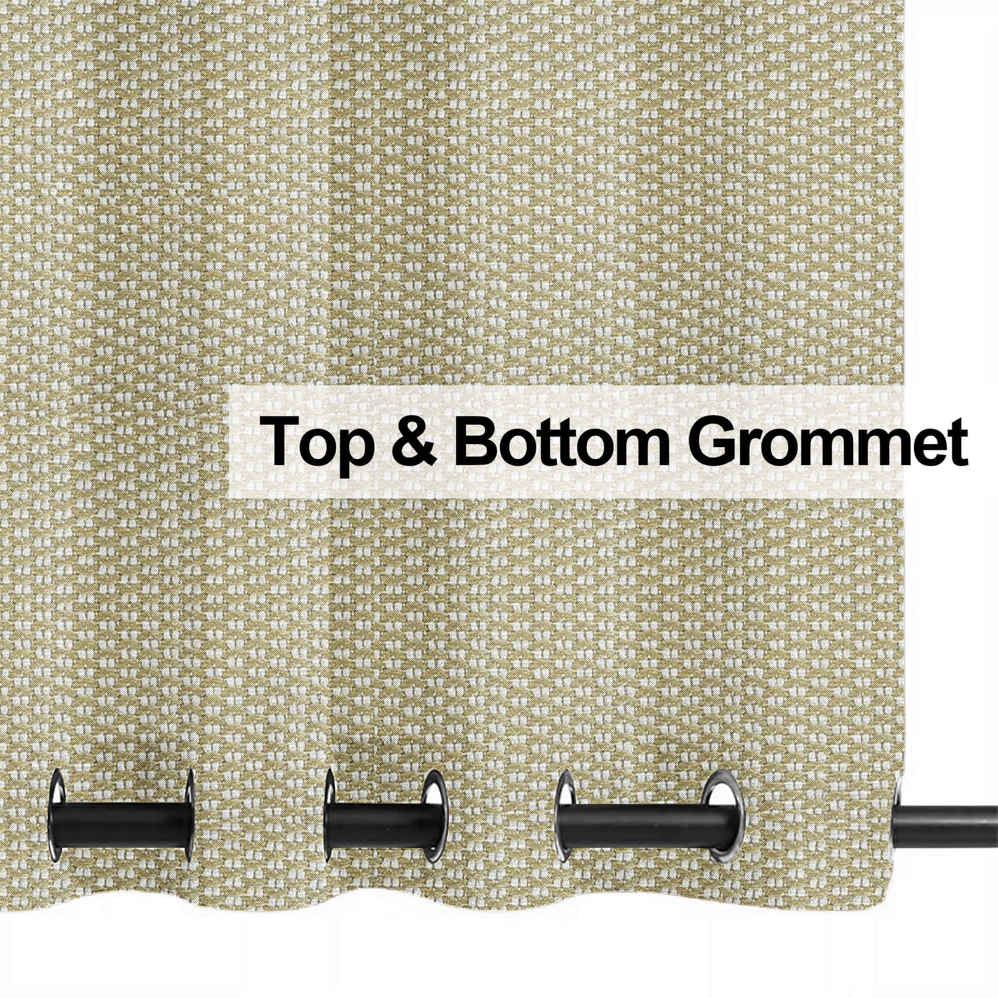 PENGI Outdoor Curtains Waterproof - Desert Khaki Color