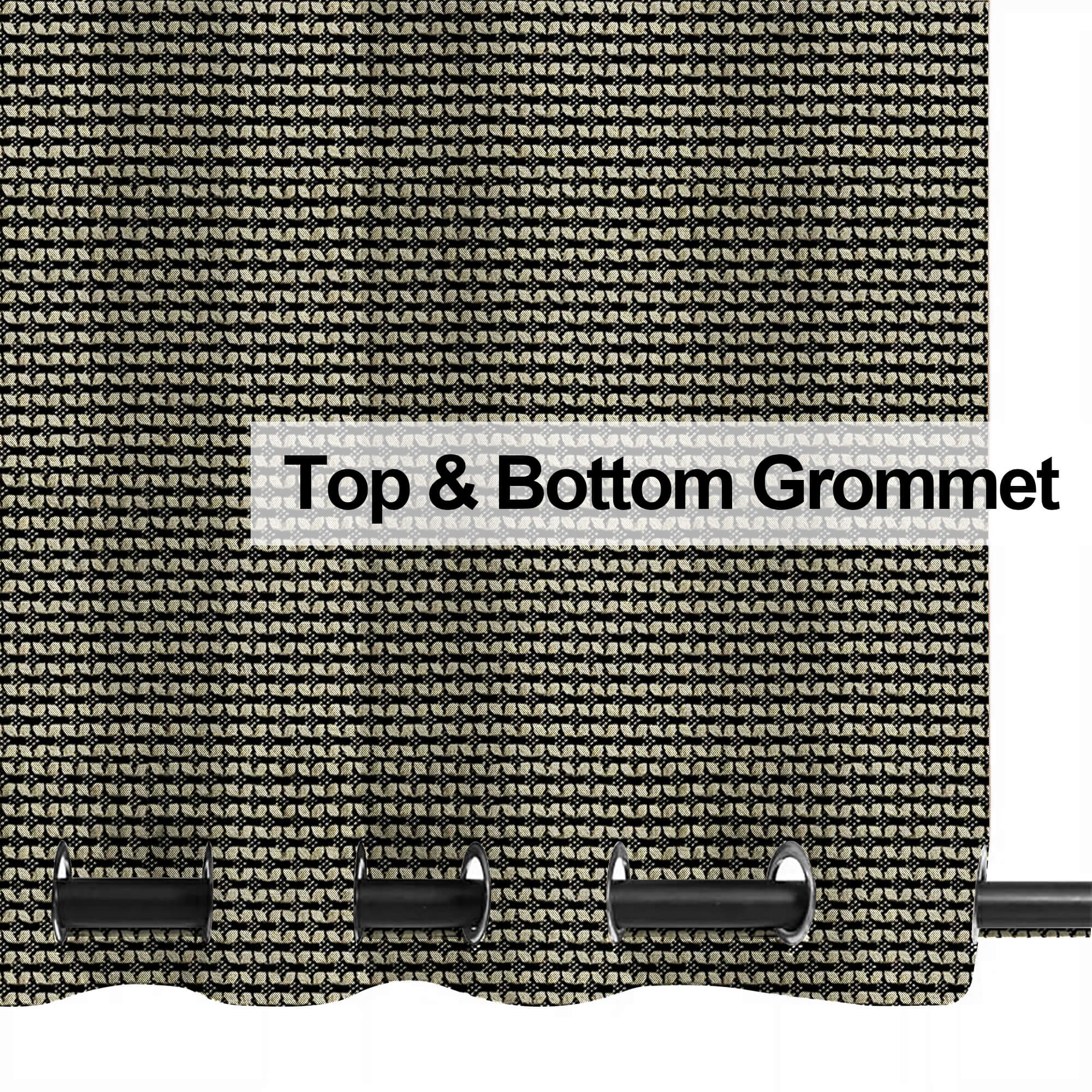 PENGI Outdoor Curtains Waterproof - Furcation Petrified Oak