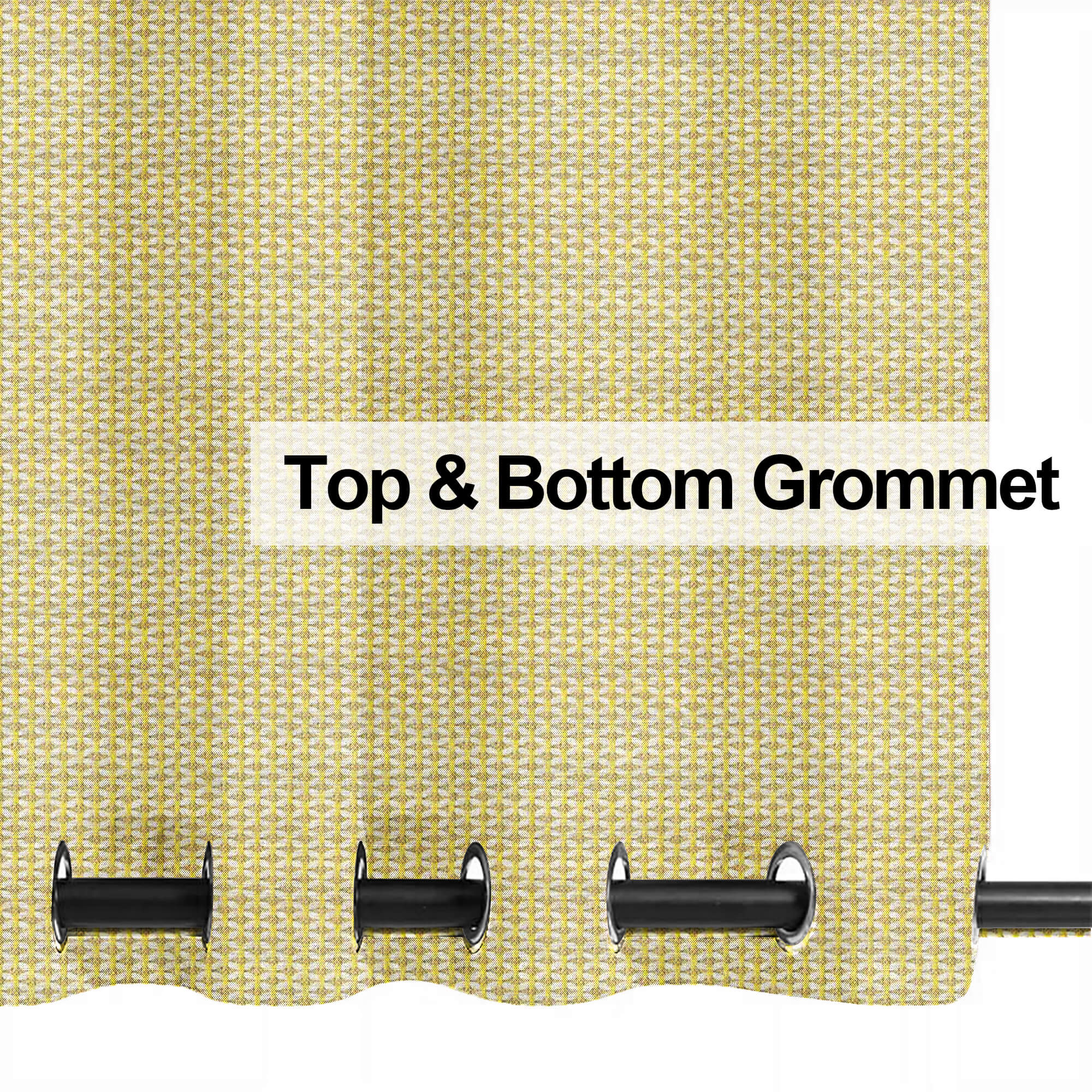 PENGI Outdoor Curtains Waterproof - Furcation Reed Yellow