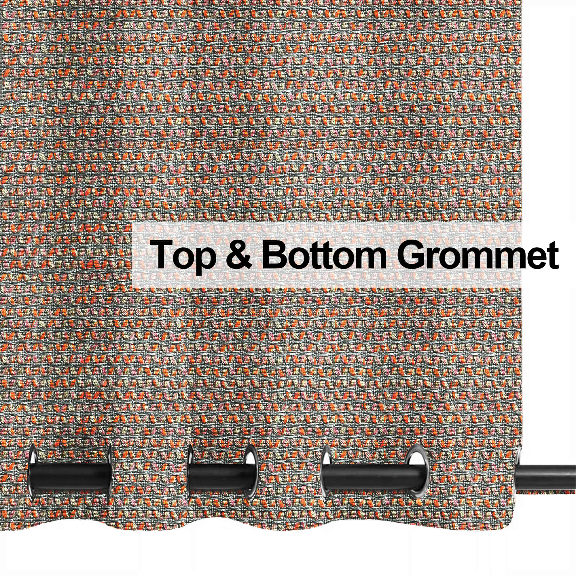 PENGI Outdoor Curtains Waterproof - Furcation Orange