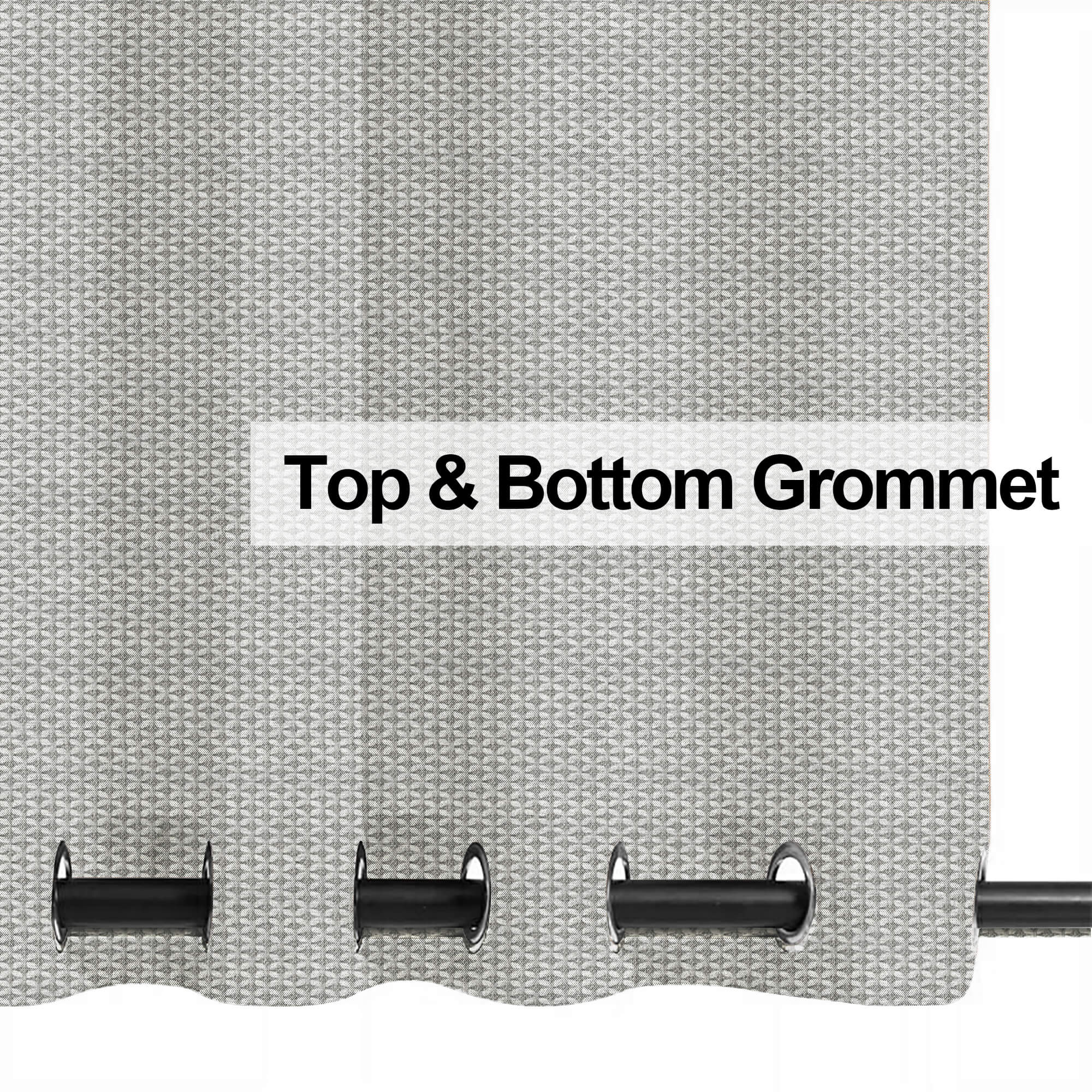 PENGI Outdoor Curtains Waterproof - Furcation Pussywillow Gray