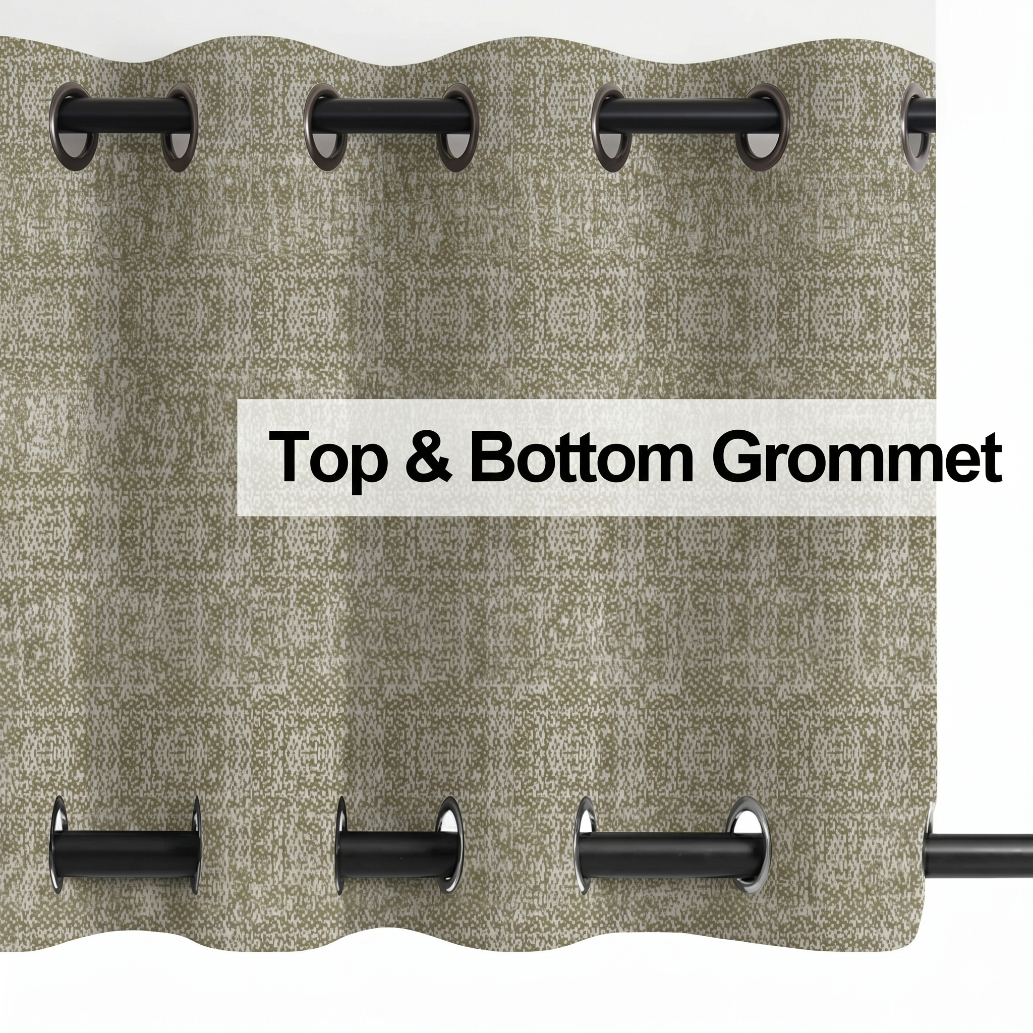 PENGI Outdoor Curtains Waterproof - Scenery Warm Sand