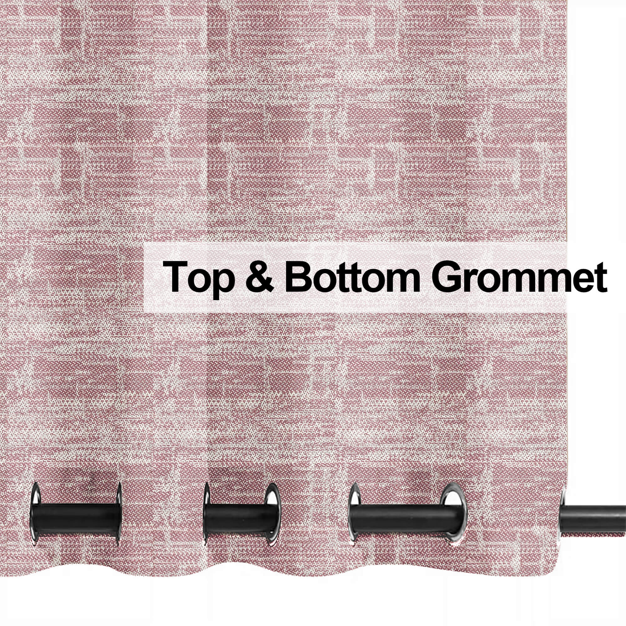 PENGI Outdoor Curtains Waterproof - Scenery Pink