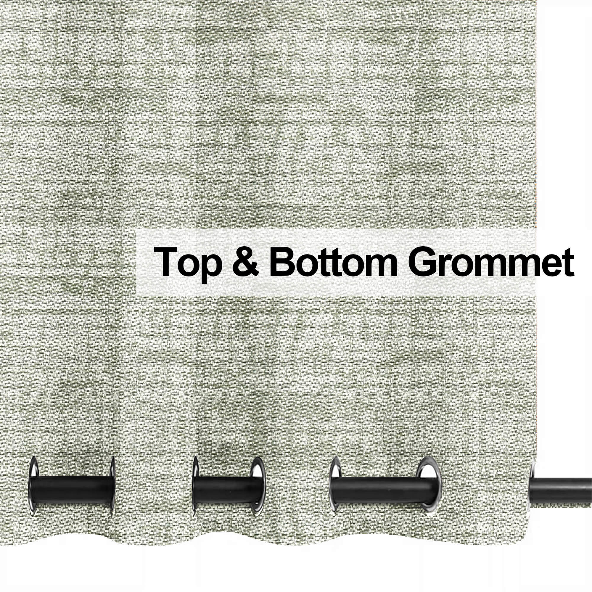 PENGI Outdoor Curtains Waterproof - Scenery Snow Green