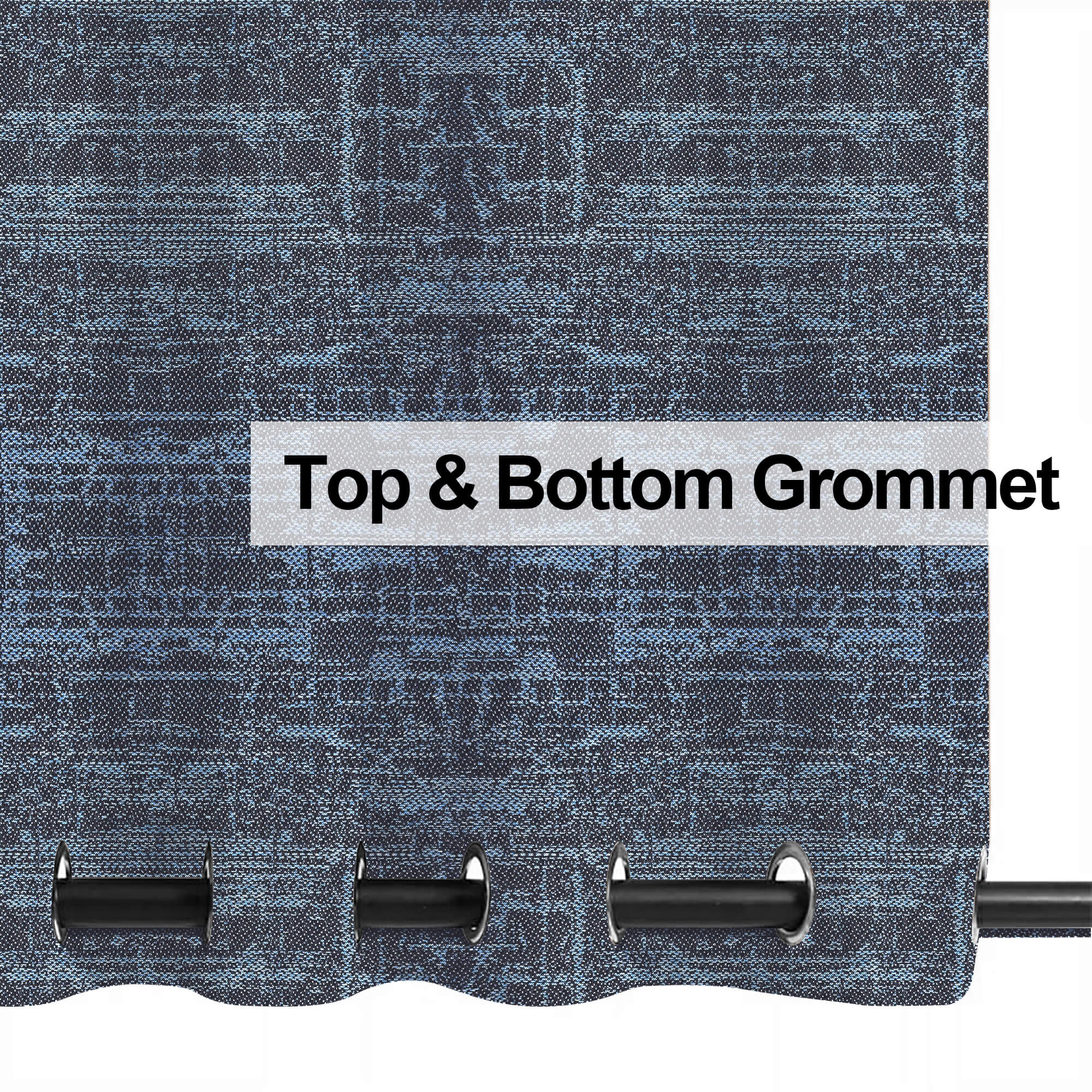 PENGI Outdoor Curtains Waterproof - Scenery Country Blue