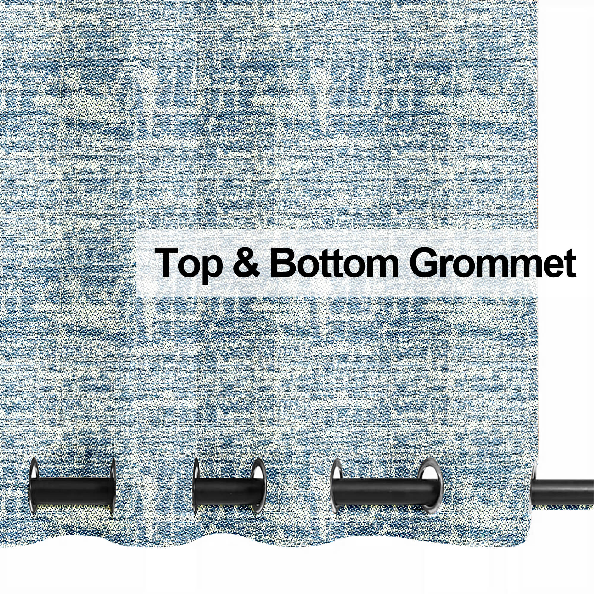 PENGI Outdoor Curtains Waterproof - Scenery Crystal Blue