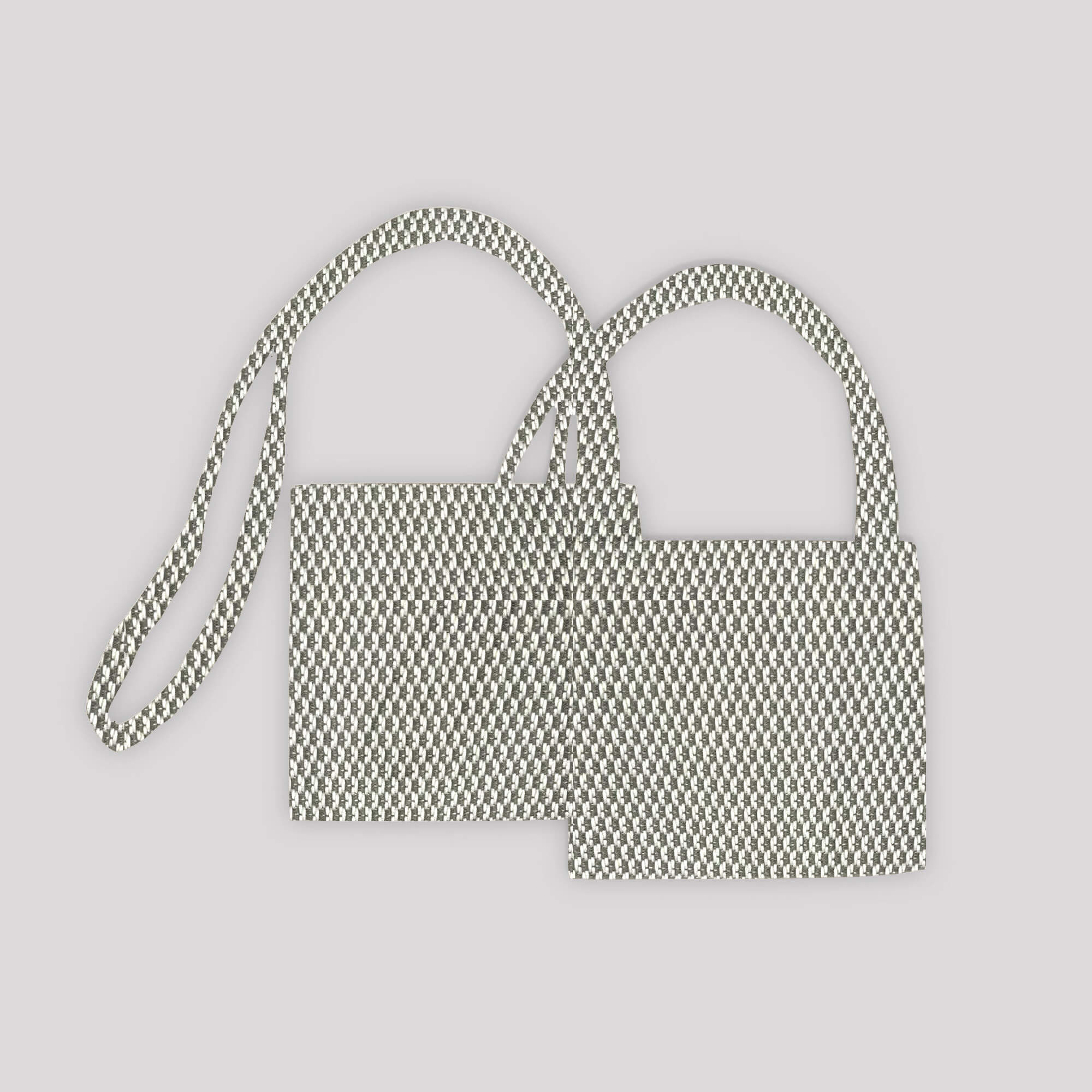 PENGI Outdoor Curtains Waterproof - Union Gray and White