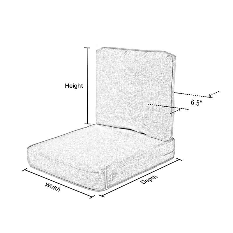 PENGI Outdoor Deep Seat Cushion Set - Herringbone