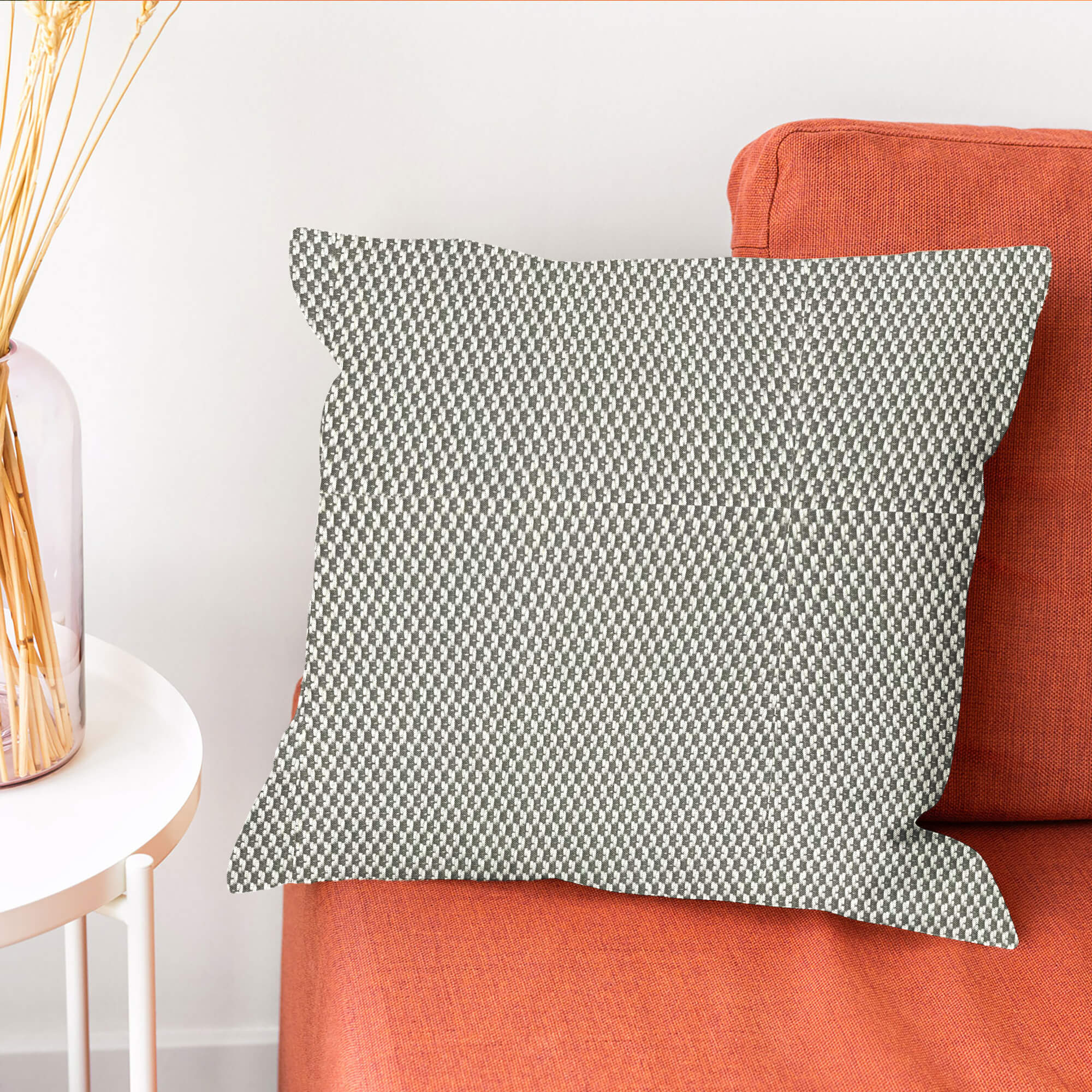 PENGI Waterproof Outdoor Pillow Cover 1 Pcs - Union Gray and White