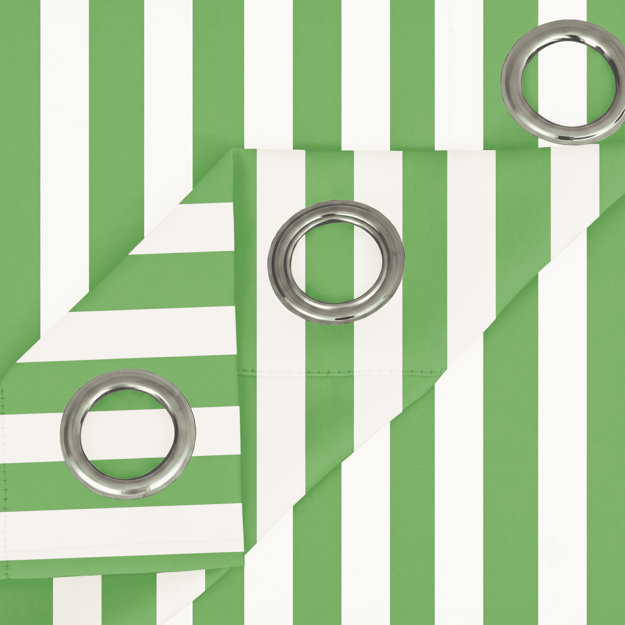 Striped Outdoor Curtains Waterproof 1 Panel LawnGreen