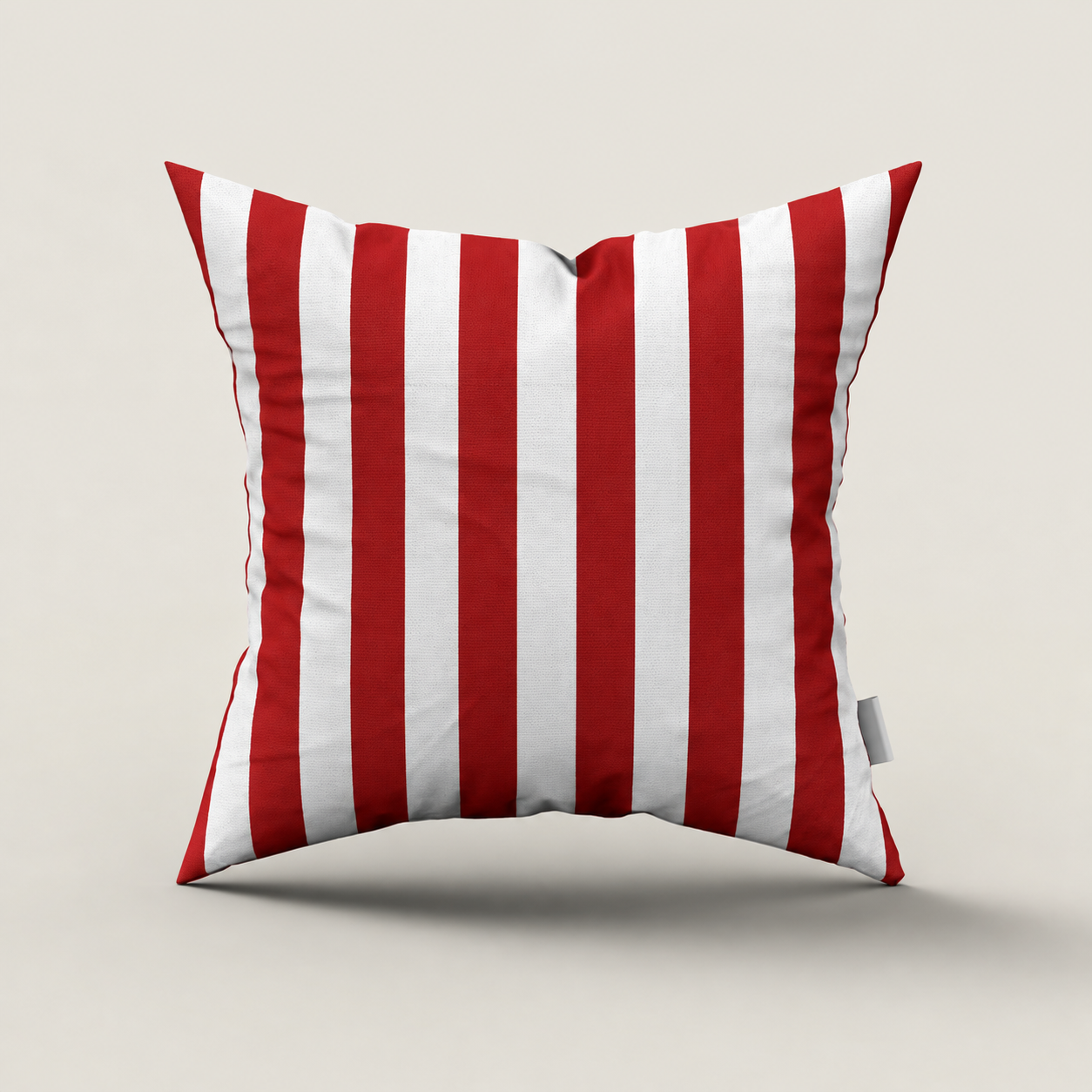 SNOWCITY Striped Outdoor Waterproof Throw Pillow with Insert - Rococco Red