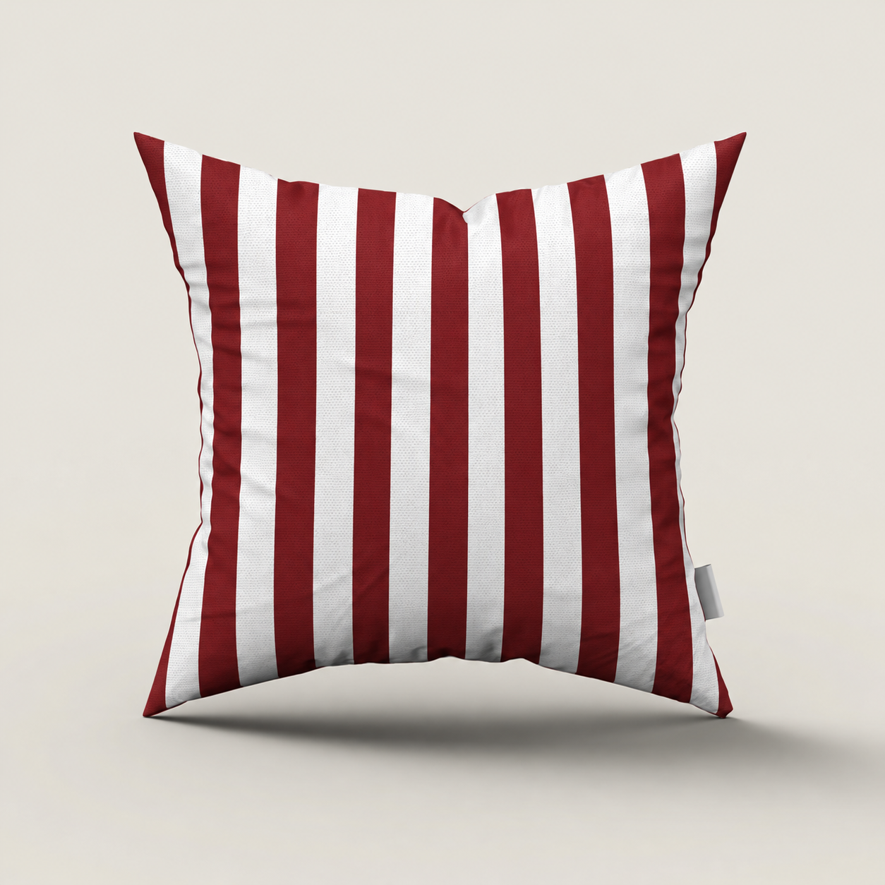 SNOWCITY Striped Outdoor Waterproof Throw Pillow with Insert - Ruby wine