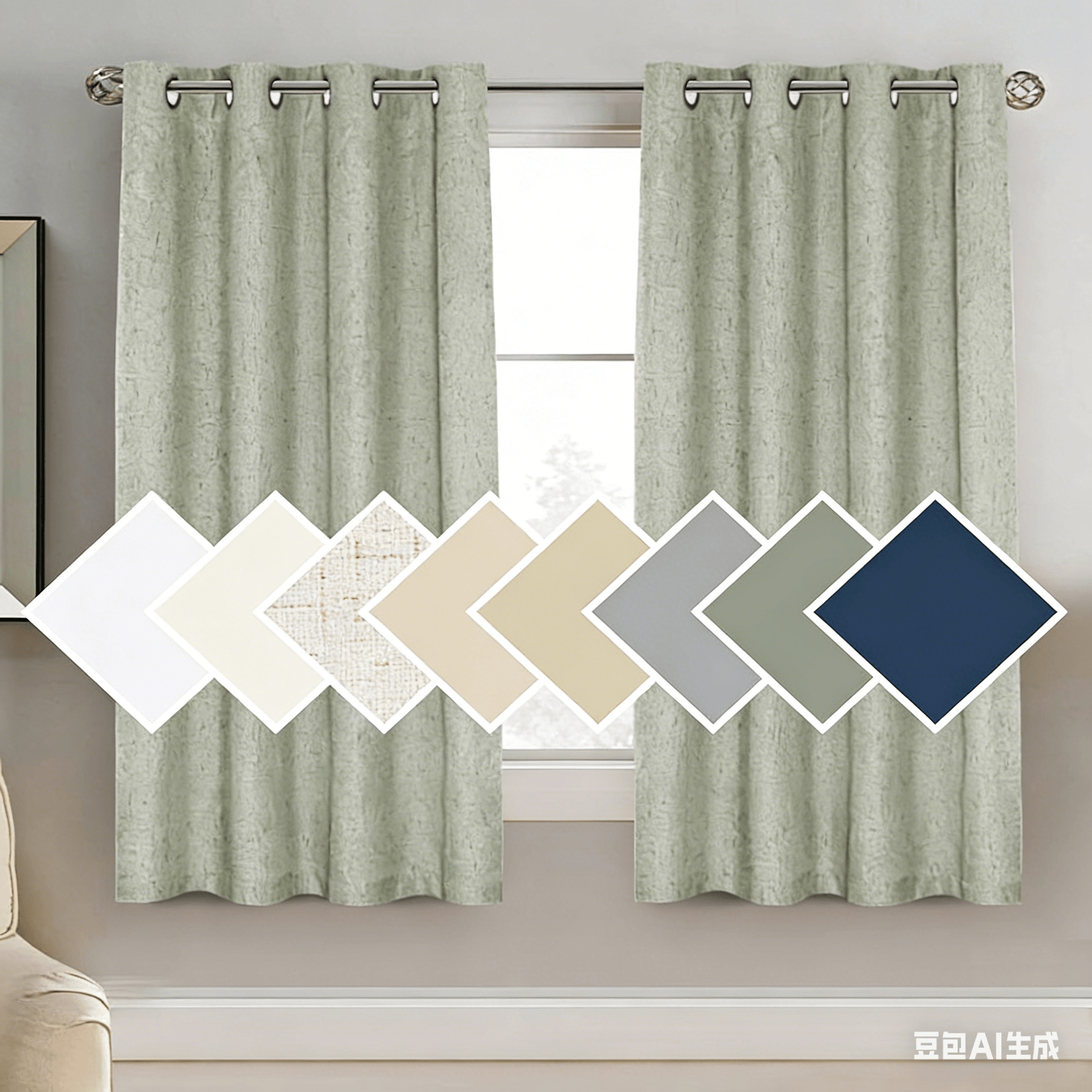 SNOWCITY Linen Blackout Outdoor Curtains Grommet Top