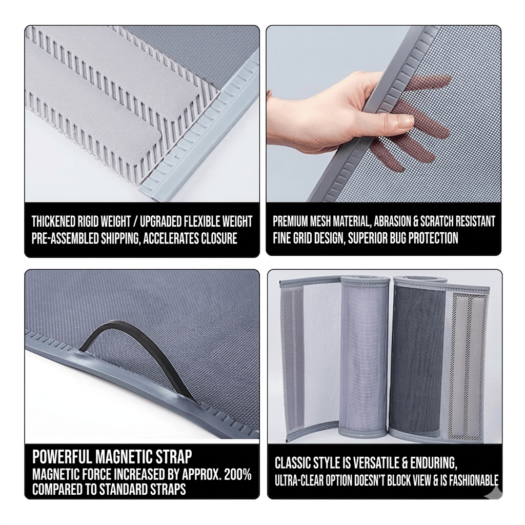 SNOWCITY Heavy Duty Door Screen Magnetic Closure - Bugs Out