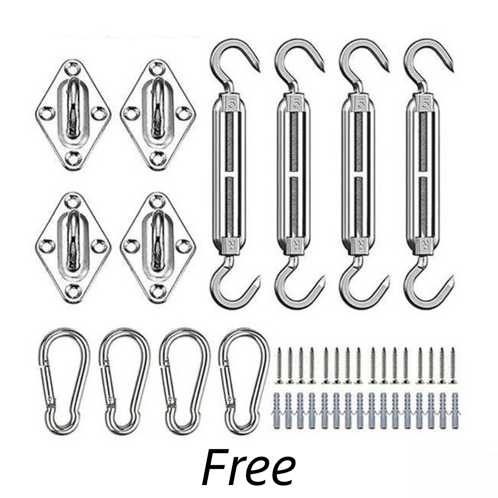 SNOWCITY Custom Rectangle HDPE Sun Shade Sail for Patio/Pool