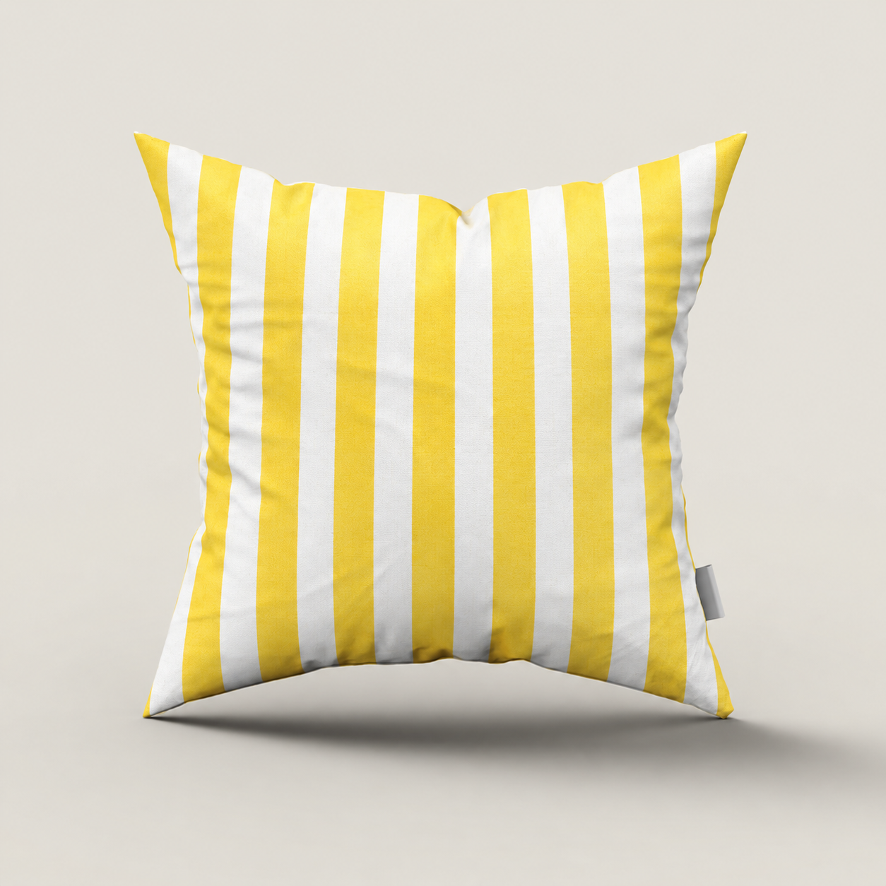 SNOWCITY Striped Outdoor Waterproof Throw Pillow with Insert - Yellow