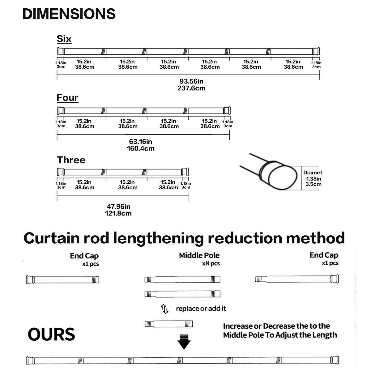 Snowcity outdoor curtain rods