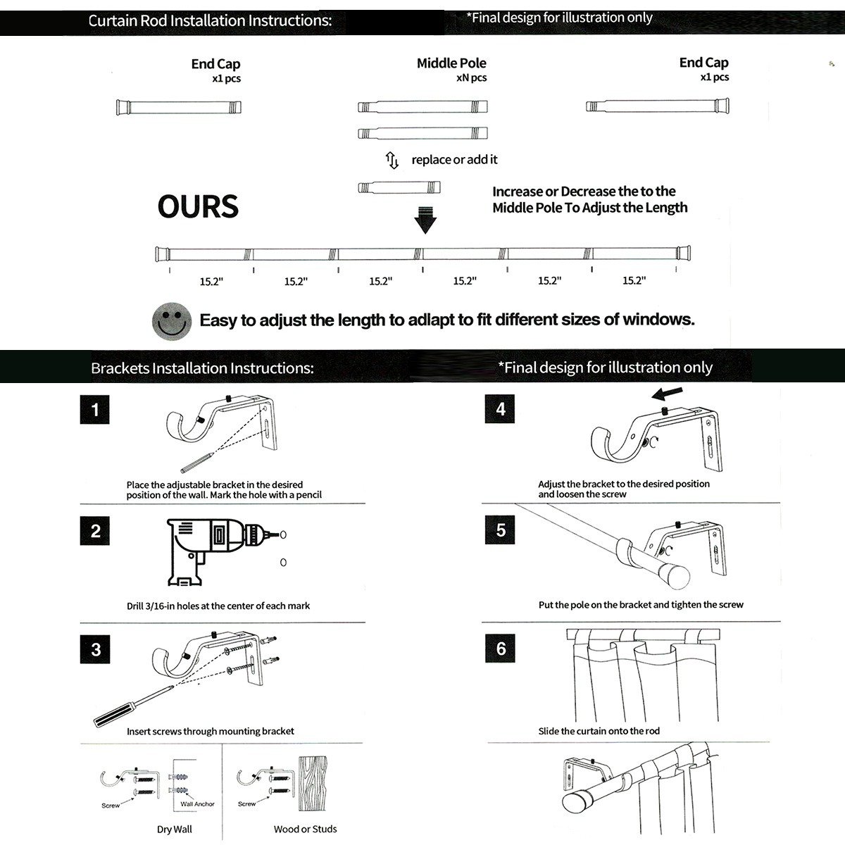 Snowcity outdoor curtain rods