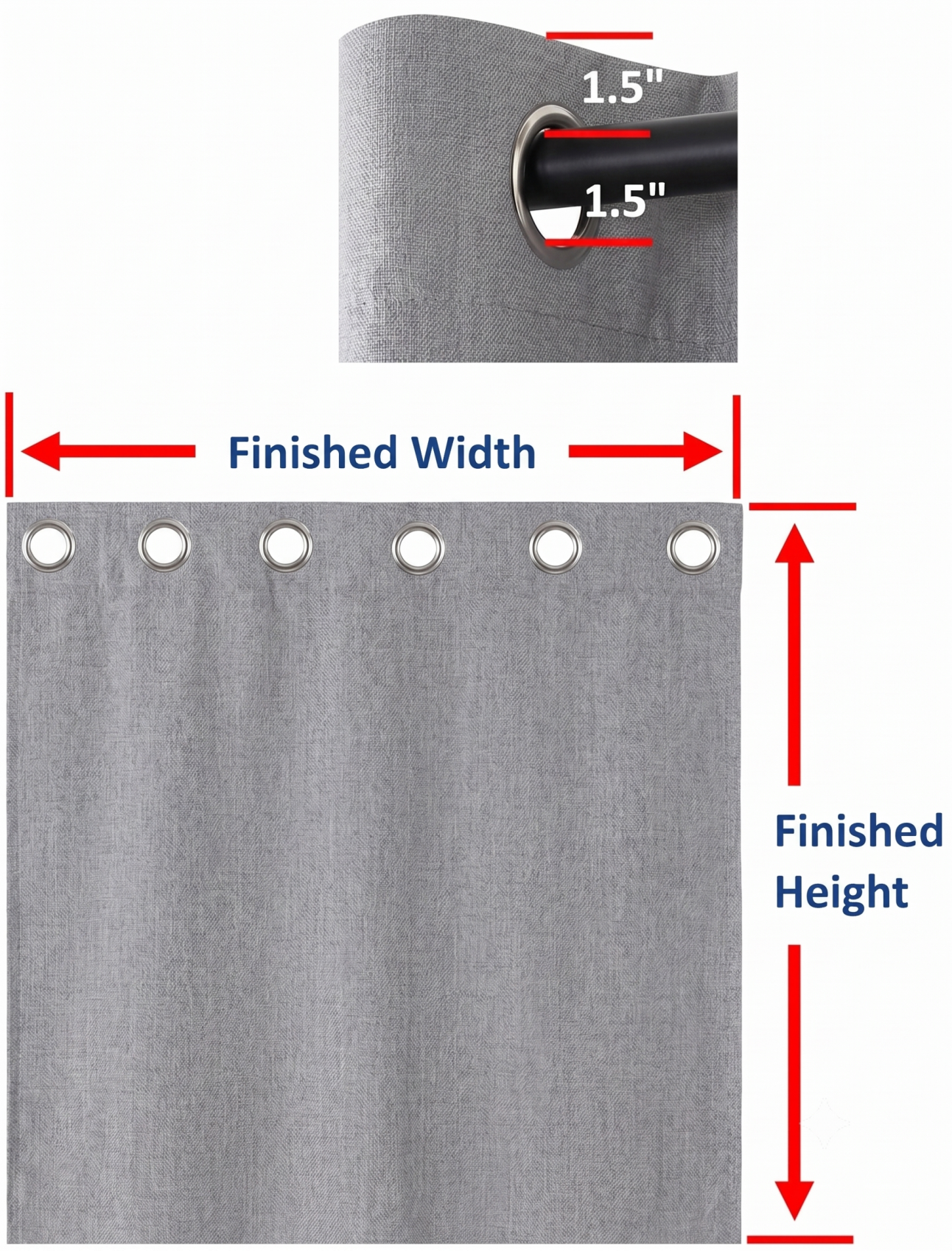 SNOWCITY Outdoor 100% Blackout Waterproof Curtains, Silver Gray