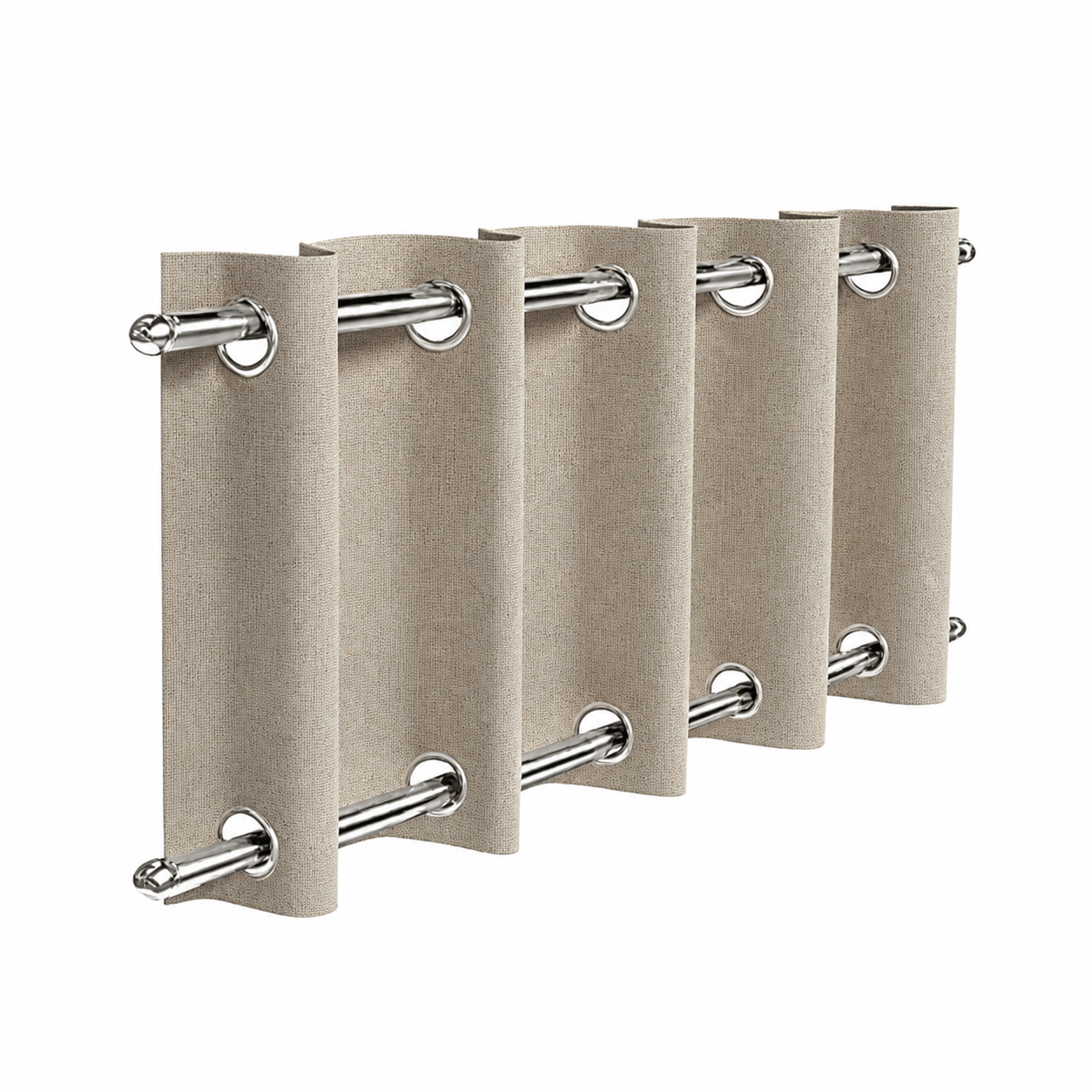 SNOWCITY Outdoor Faux Linen Curtains | 100% Blackout Waterproof