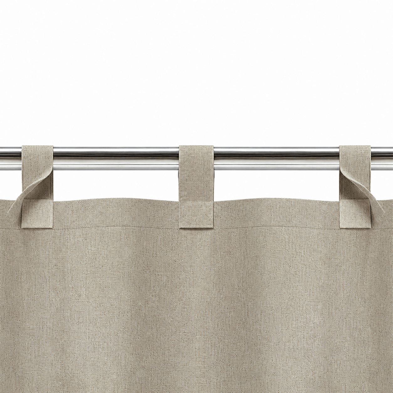 SNOWCITY Outdoor Faux Linen Curtains | 100% Blackout Waterproof
