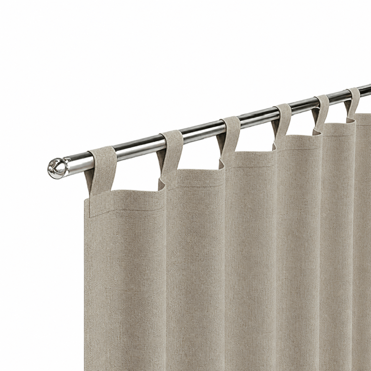 SNOWCITY Outdoor Faux Linen Curtains | 100% Blackout Waterproof