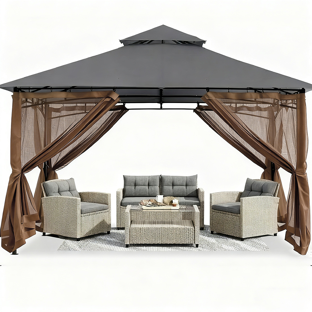 SNOWCITY Gazebo Universal Replacement Mosquito Netting 4-Panel