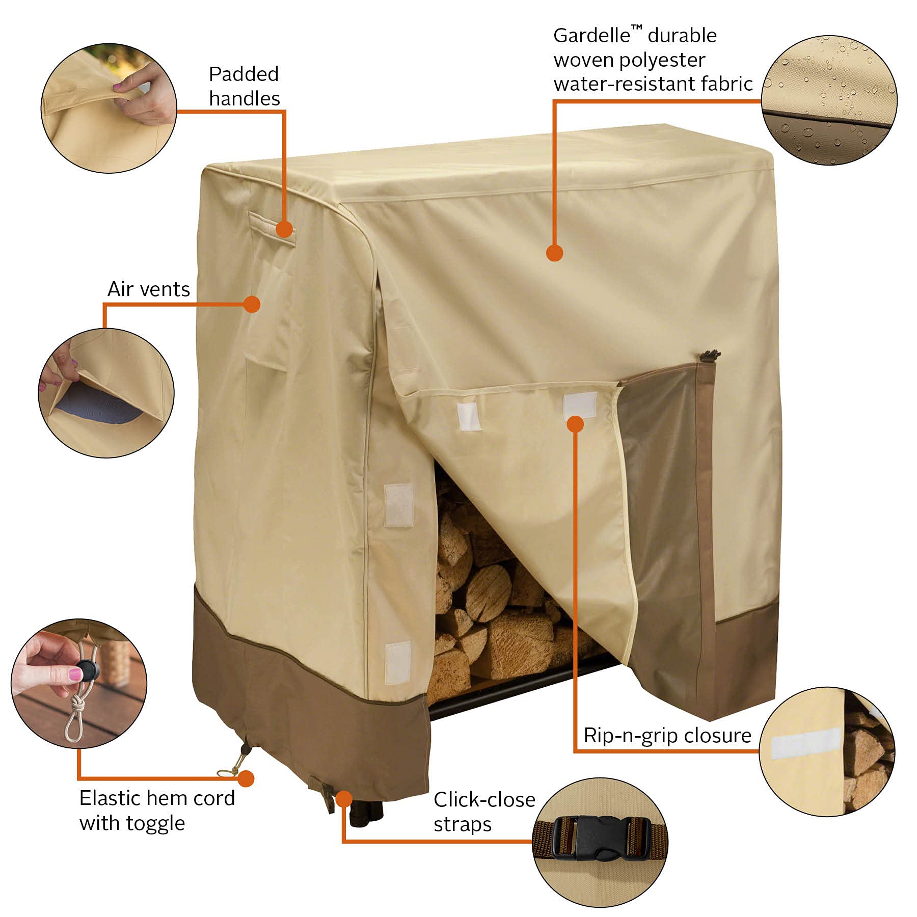 Outdoor Waterproof Firewood Cover