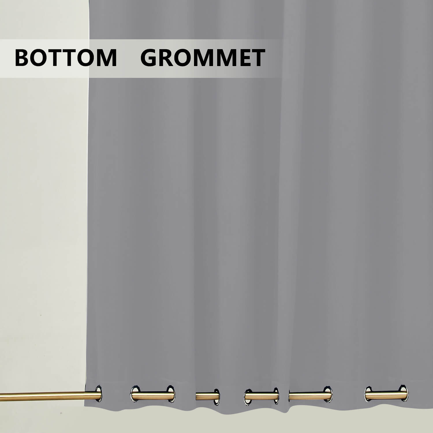 Snowcity Outdoor Curtains Waterproof 1 Panel - Silver Gray