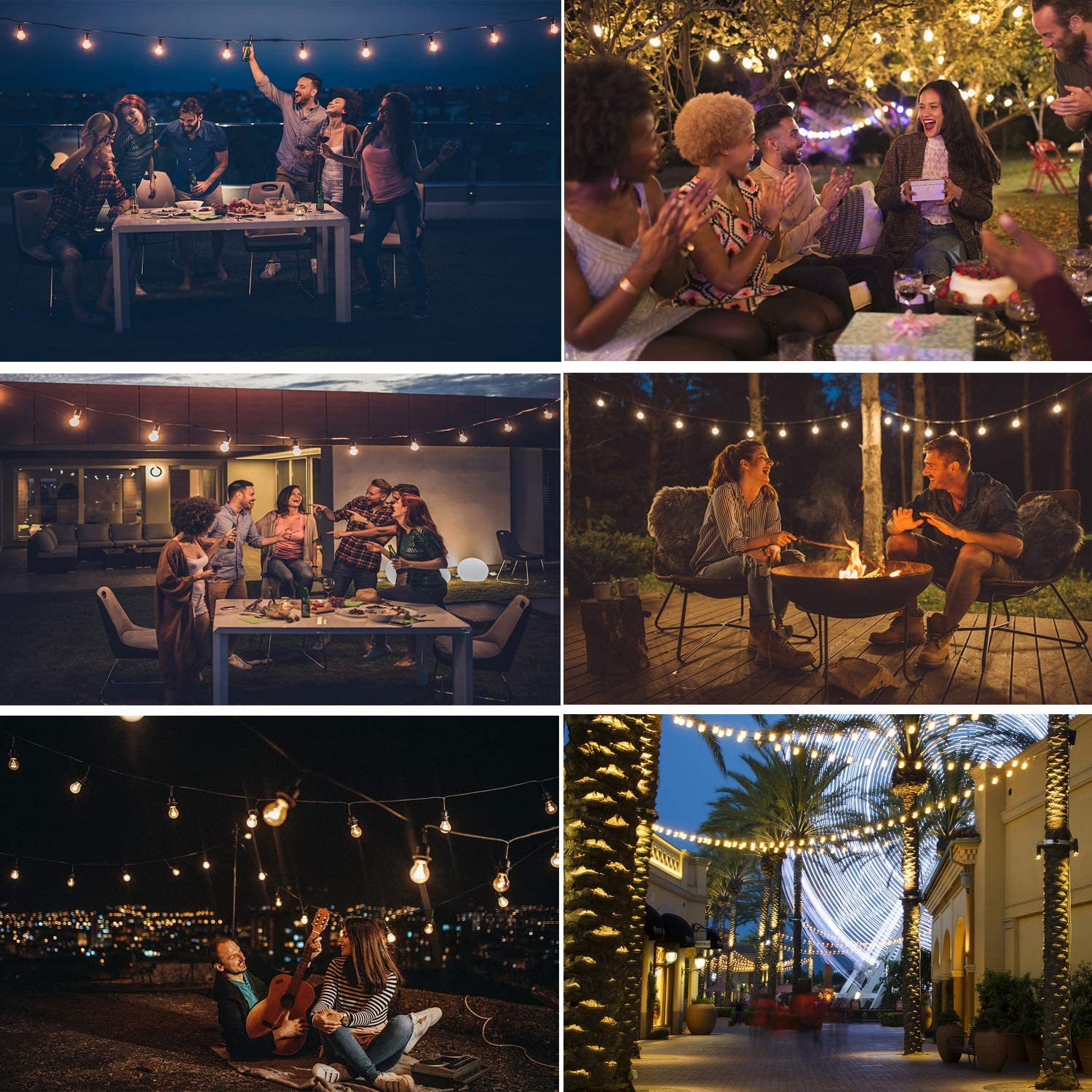 Snowcity LED String Lights Outdoor/Indoor Waterproof 2700K