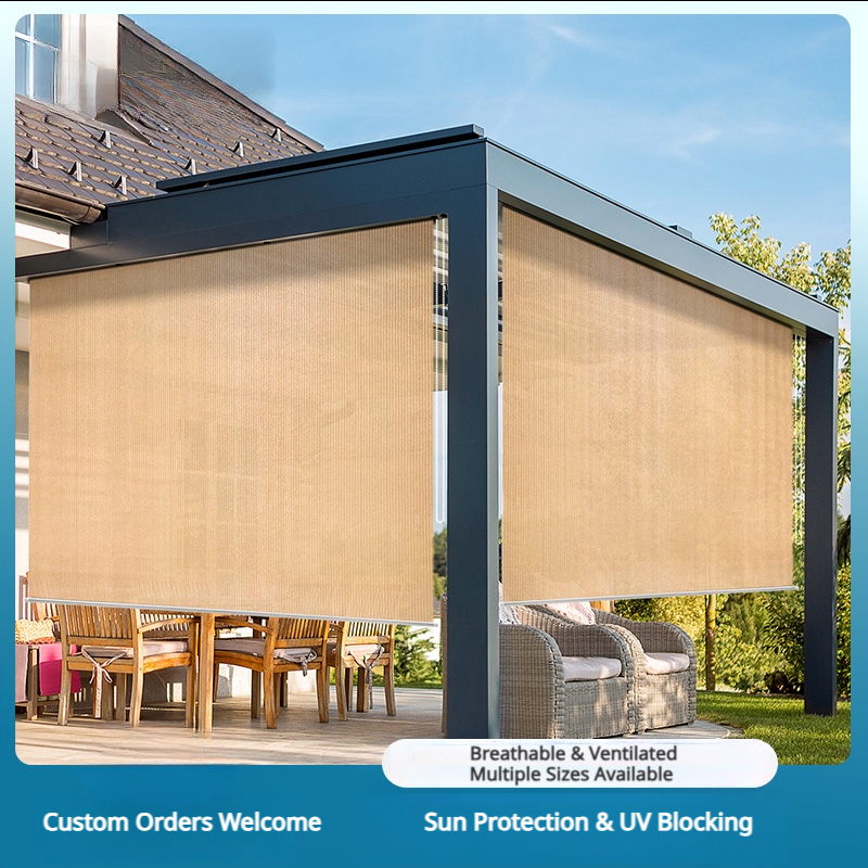 SNOWCITY Outdoor Roller Shades for Patio Doors