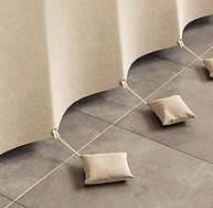 SNOWCITY Outdoor 100% Blackout Waterproof Double-Sided High-Quality Combed Cotton Curtains, Natural