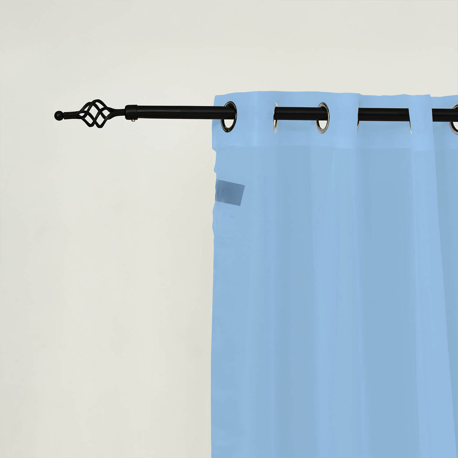 Outdoor Sheer Curtains Waterproof Grommet Top & Bottom - Sky Blue