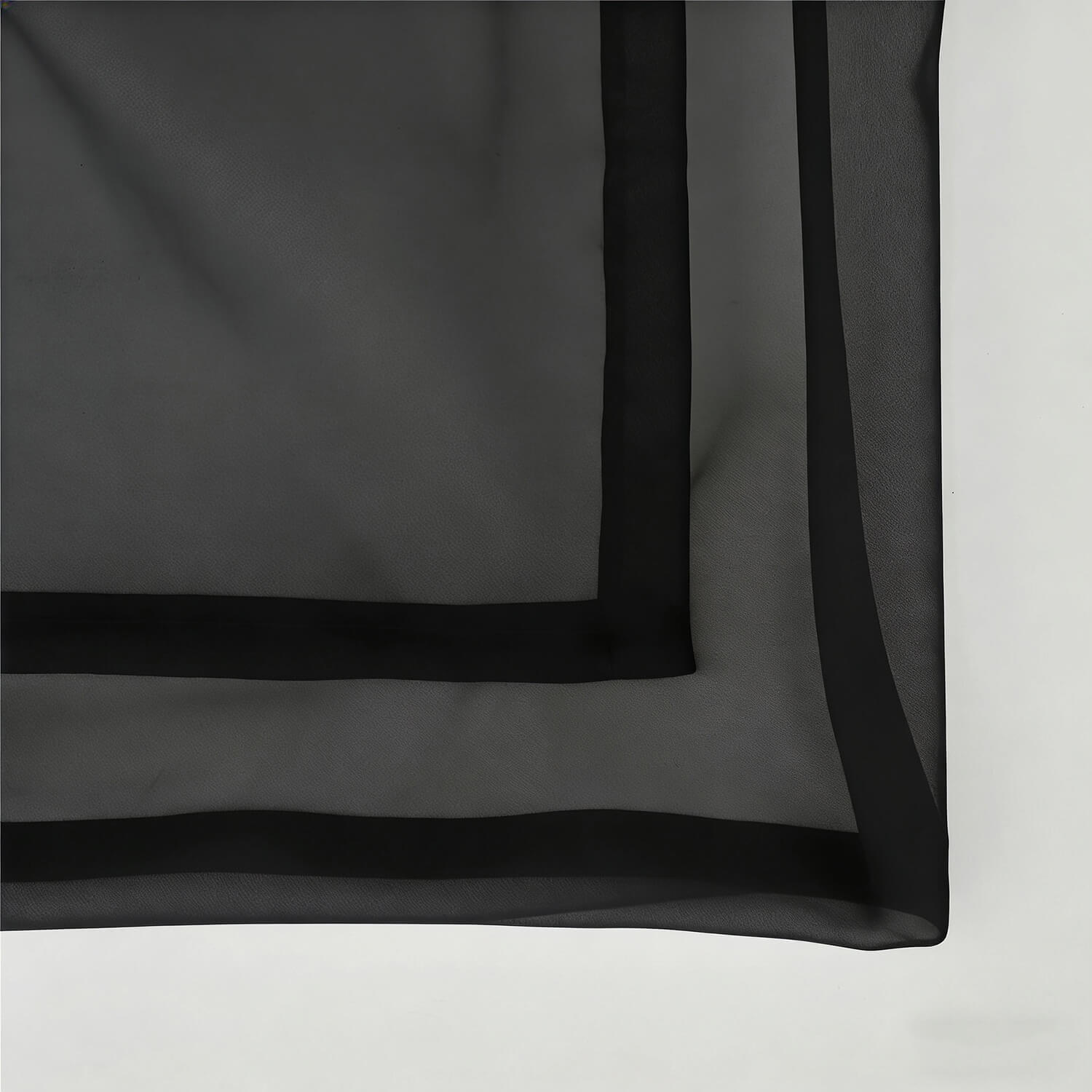 Outdoor Sheer Curtains Waterproof Velcro Tab Top - Black