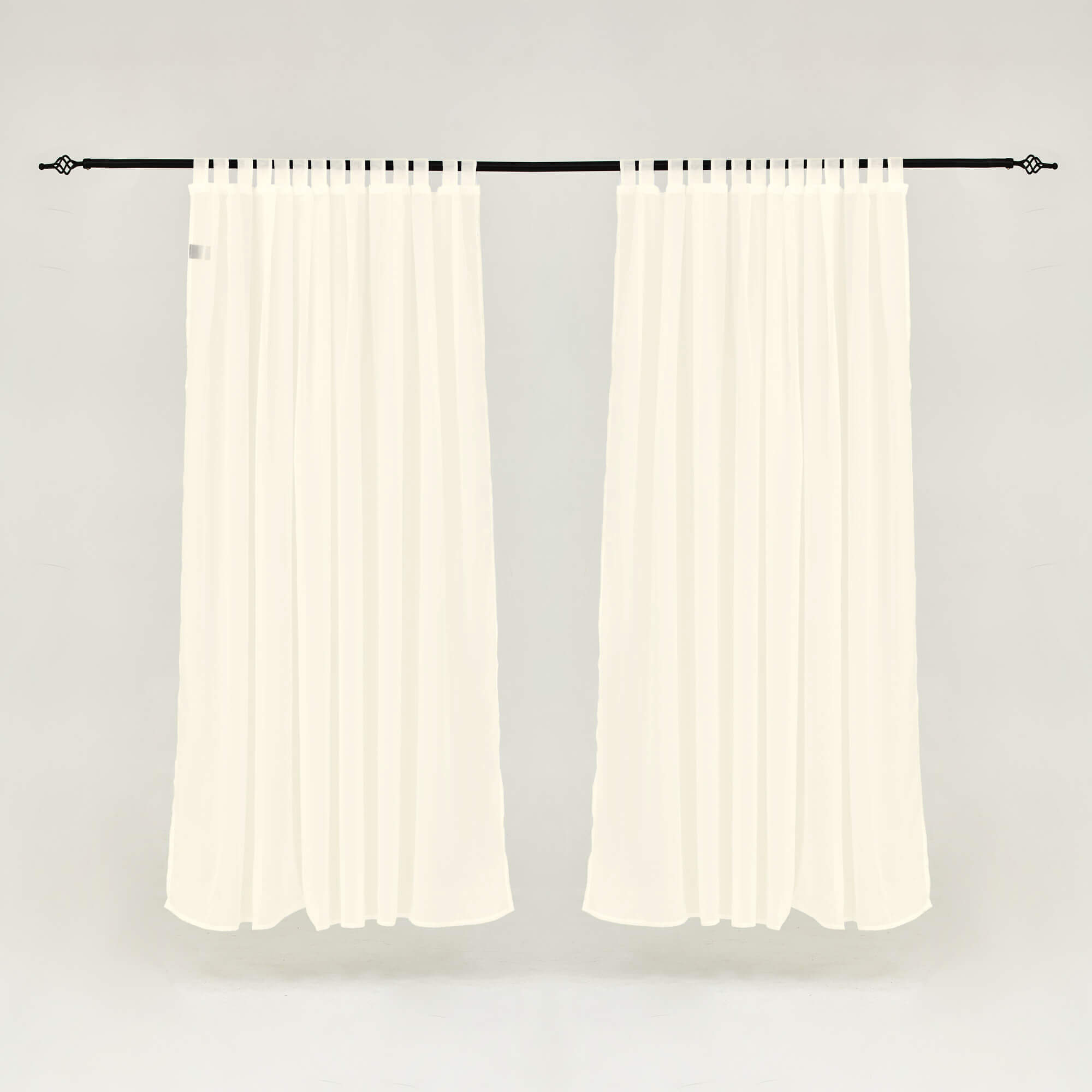 Outdoor Sheer Curtains Waterproof Velcro Tab Top - Beige